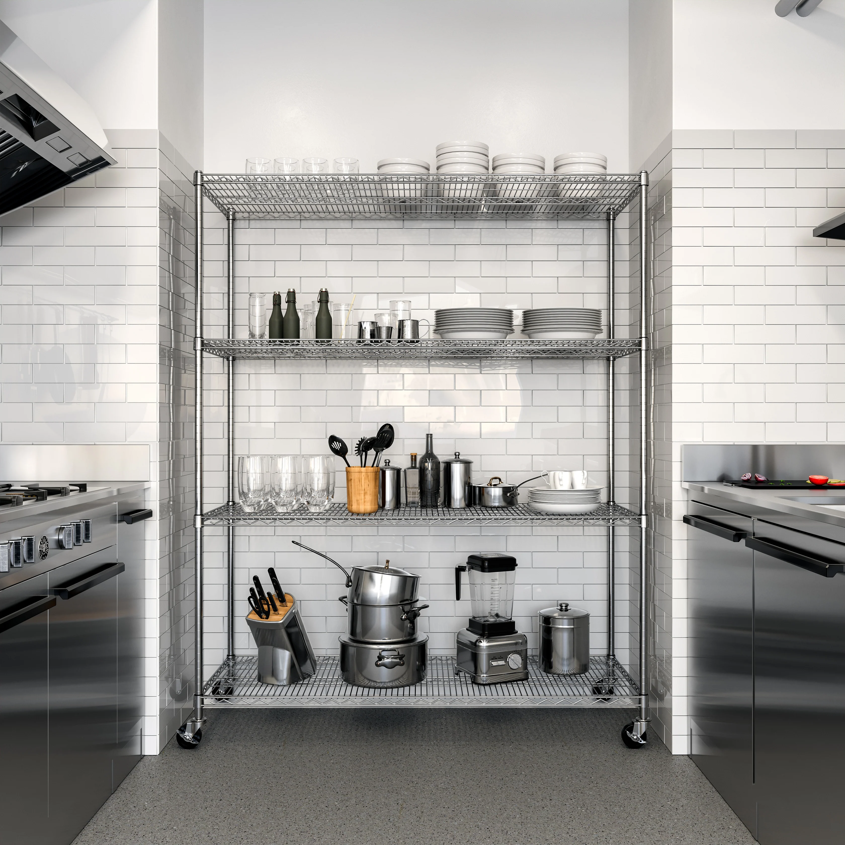 UltraDurable® 4-Tier NSF-Certified Steel Shelving - Image 7