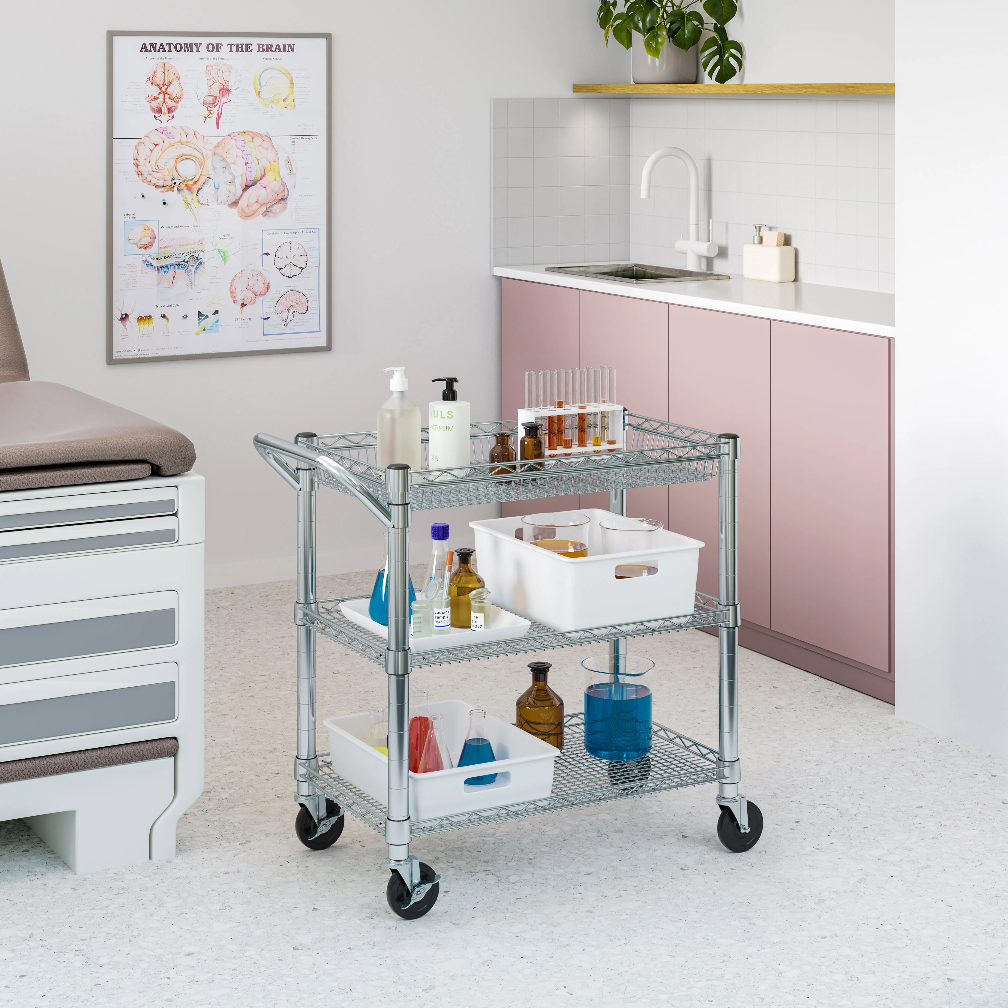 3-Tier NSF-Certified Heavy-Duty Utility Cart - Image 10