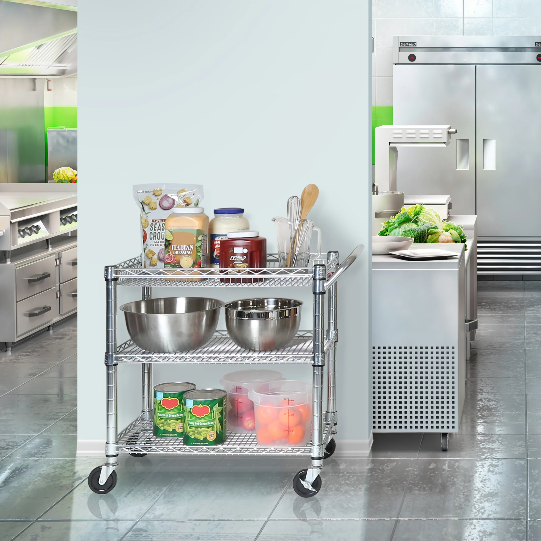 3-Tier NSF-Certified Heavy-Duty Utility Cart - Image 13