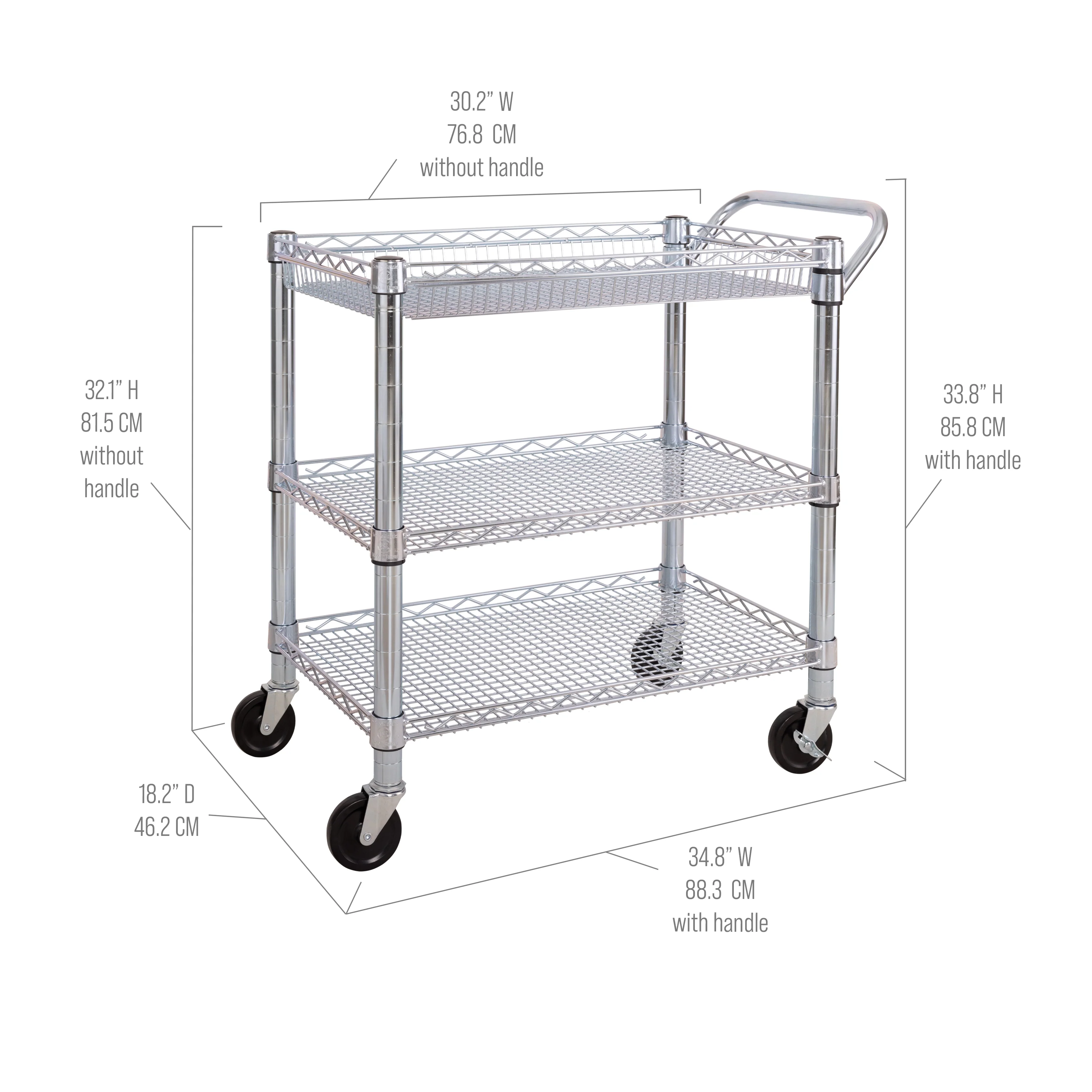 3-Tier NSF-Certified Heavy-Duty Utility Cart - Image 3