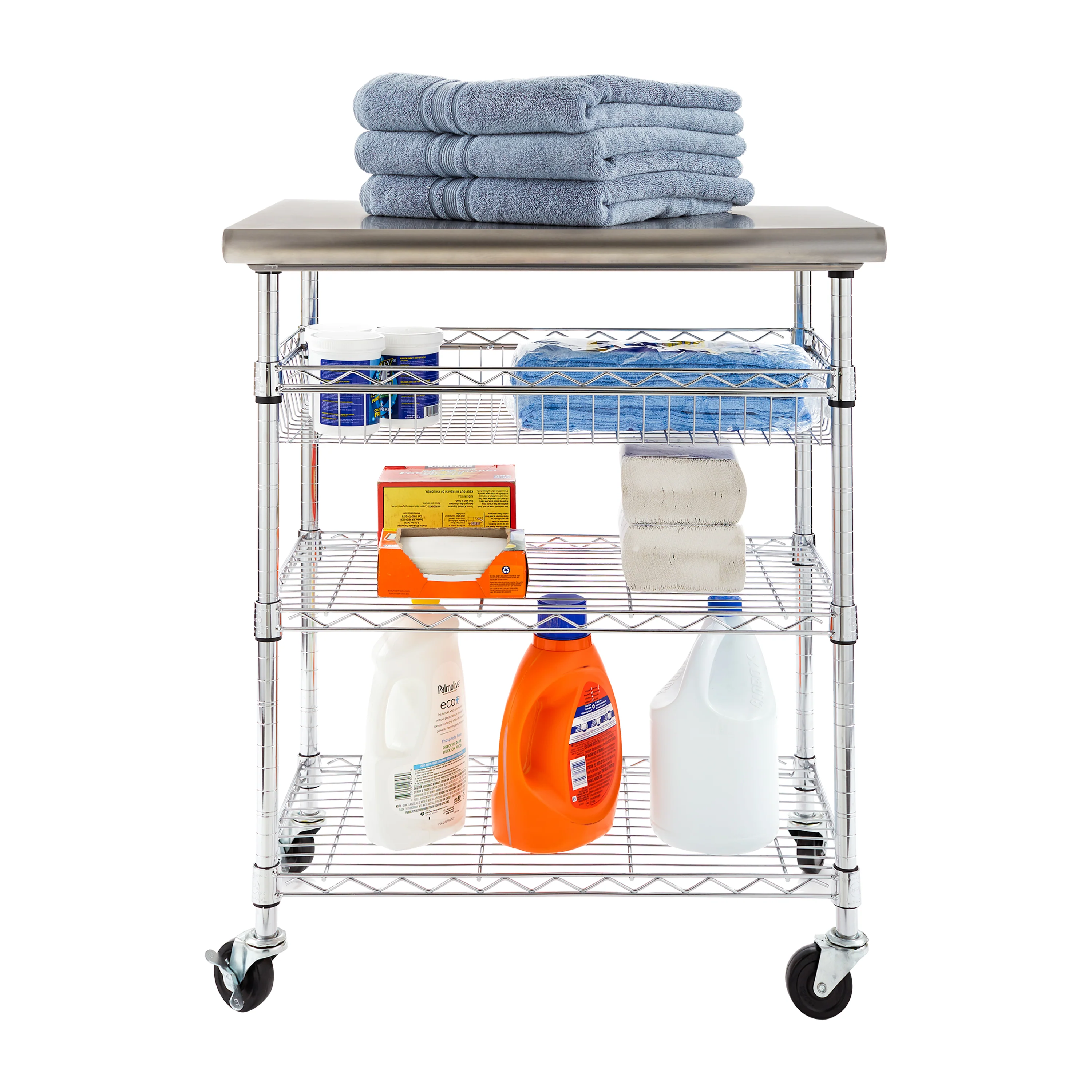 Stainless Steel NSF-Certified Utility Worktable Cart - Image 15