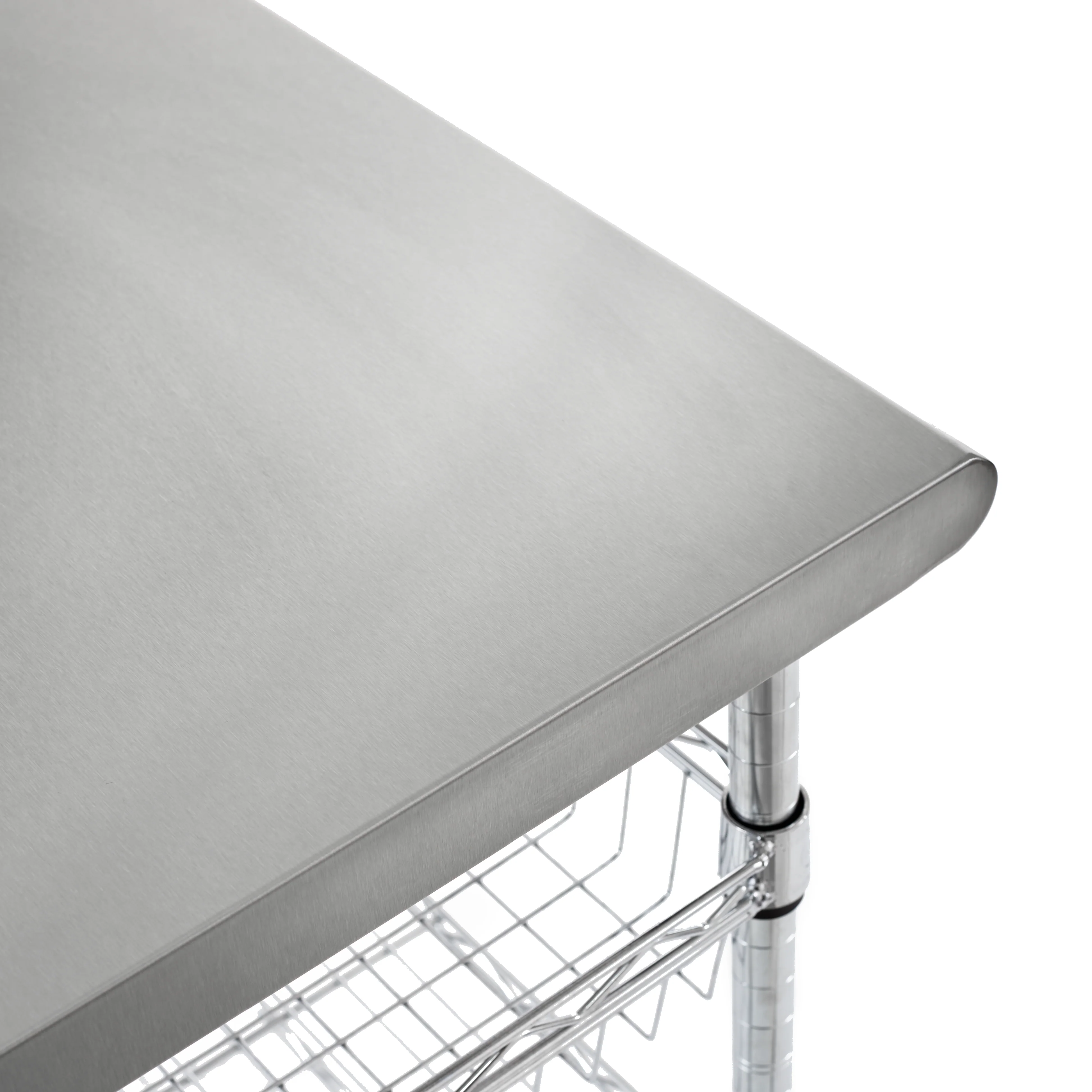 Stainless Steel NSF-Certified Utility Worktable Cart - Image 4