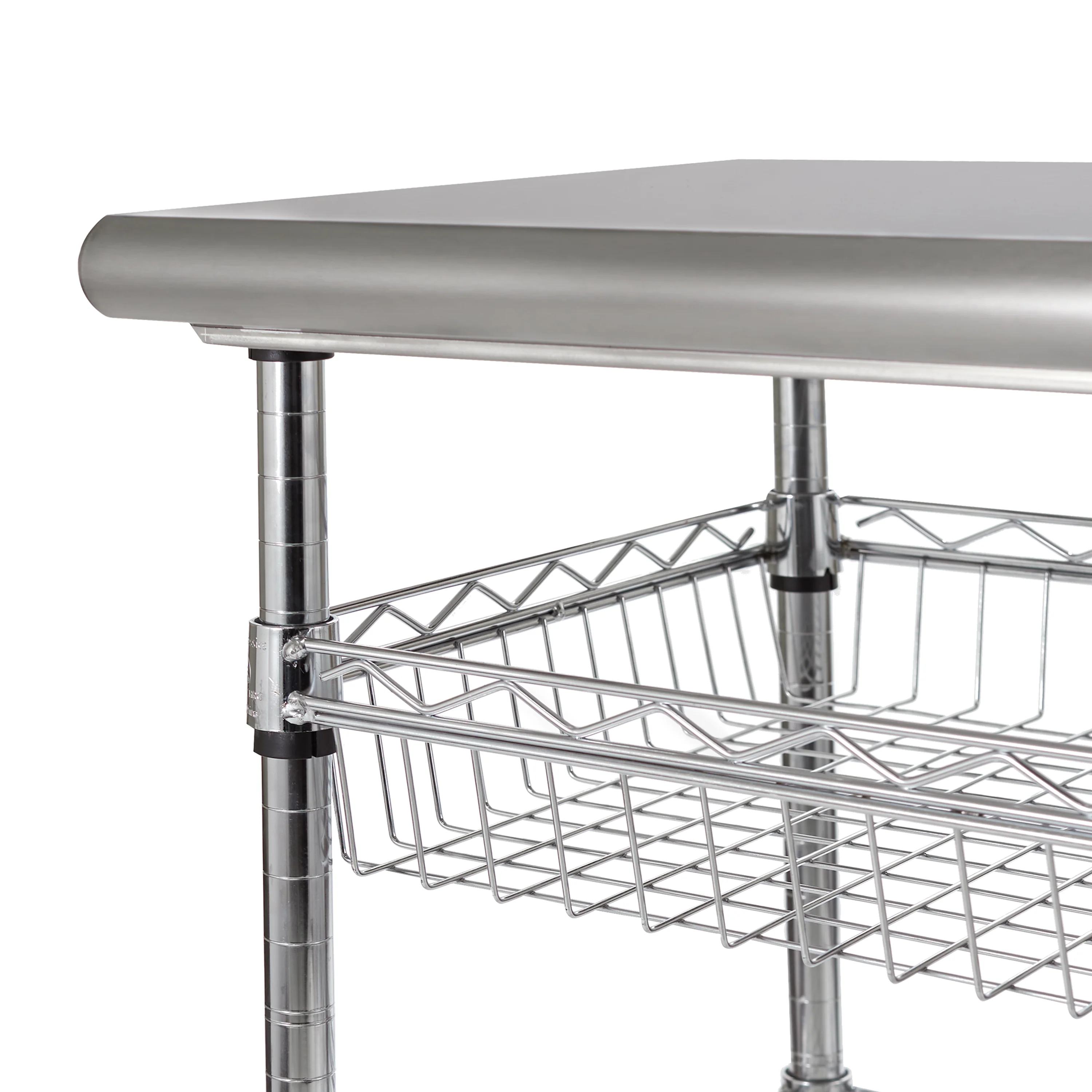 Stainless Steel NSF-Certified Utility Worktable Cart - Image 5