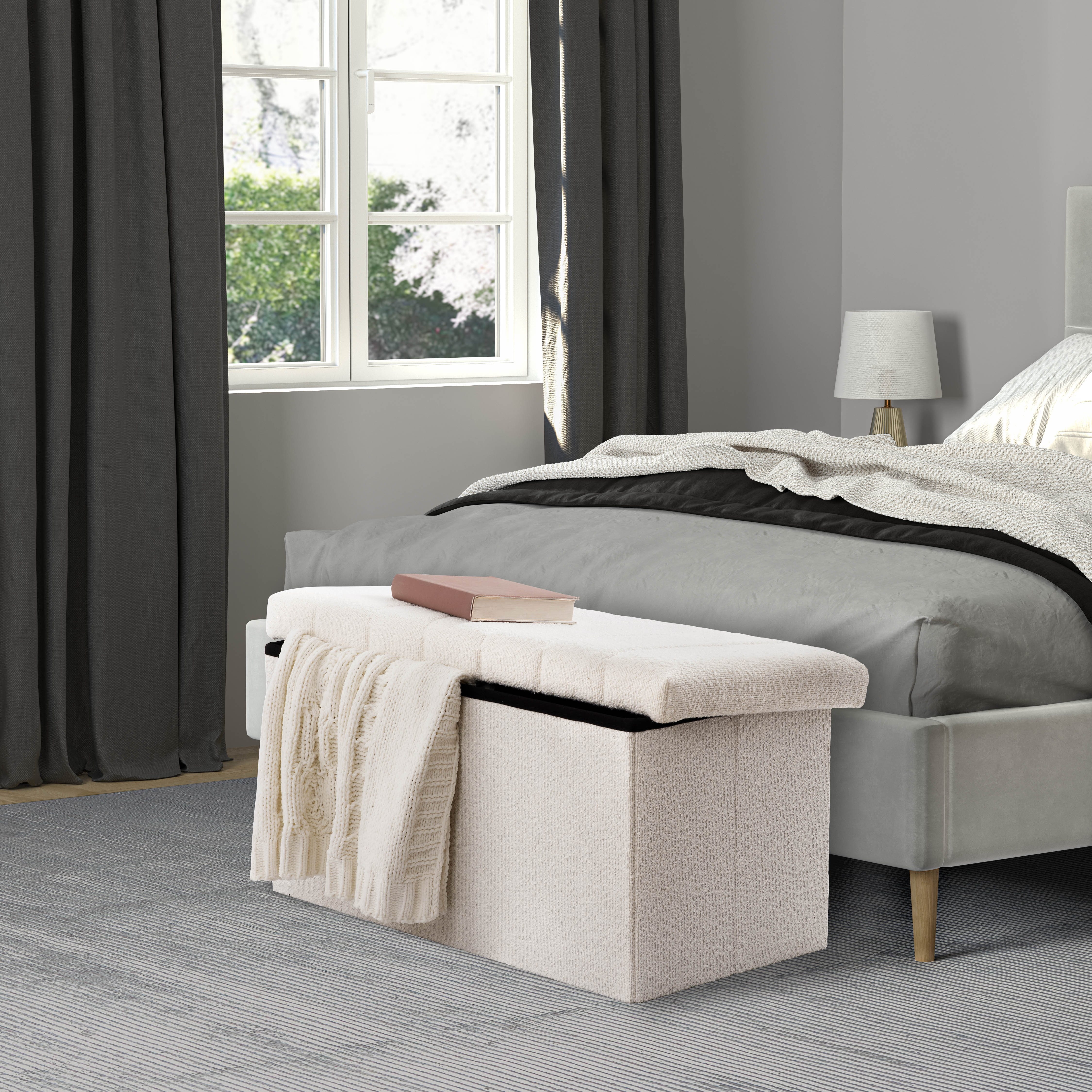 Channel Tufted Storage Trunk - Image 3