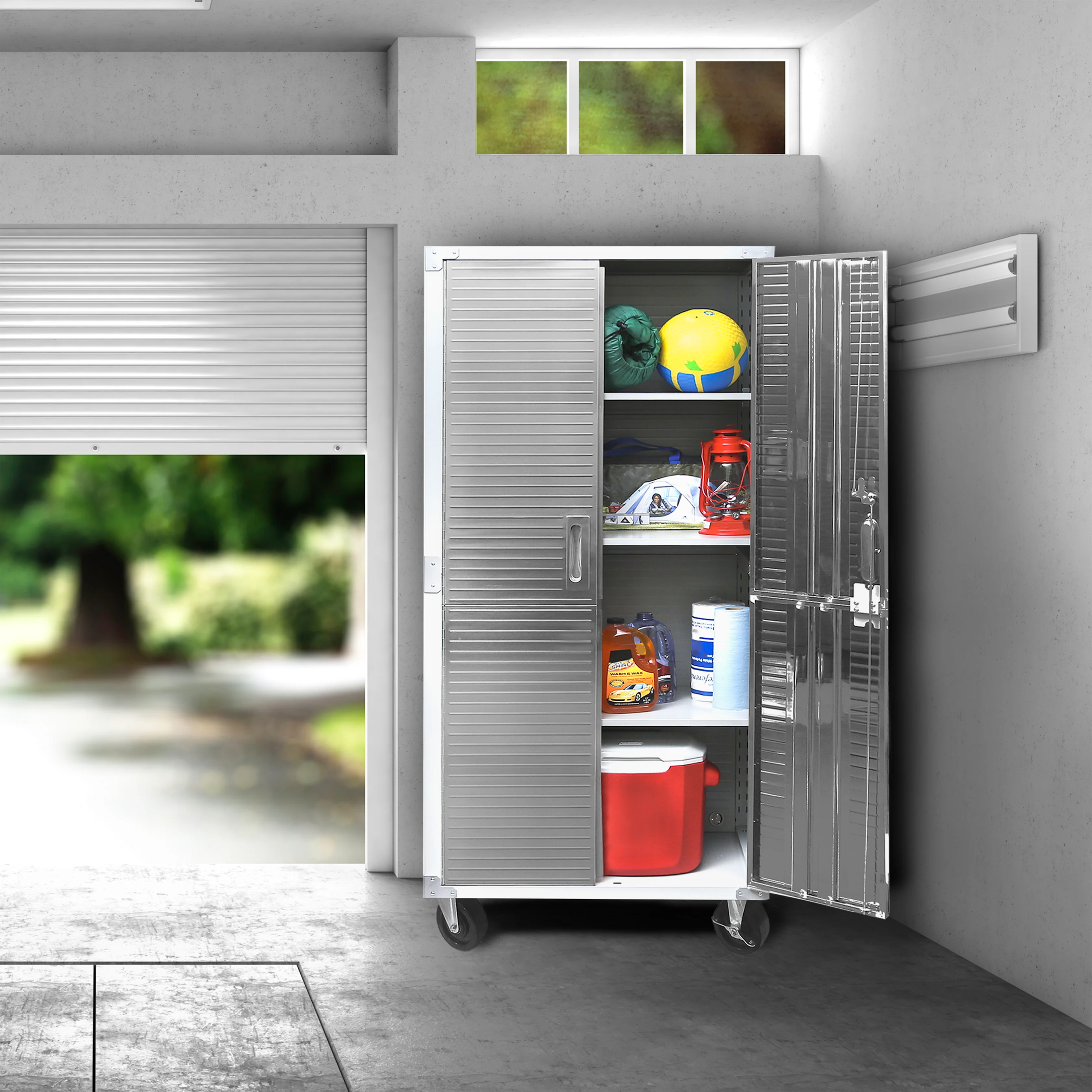 UltraHD® Rolling Storage Cabinet, White - Image 15