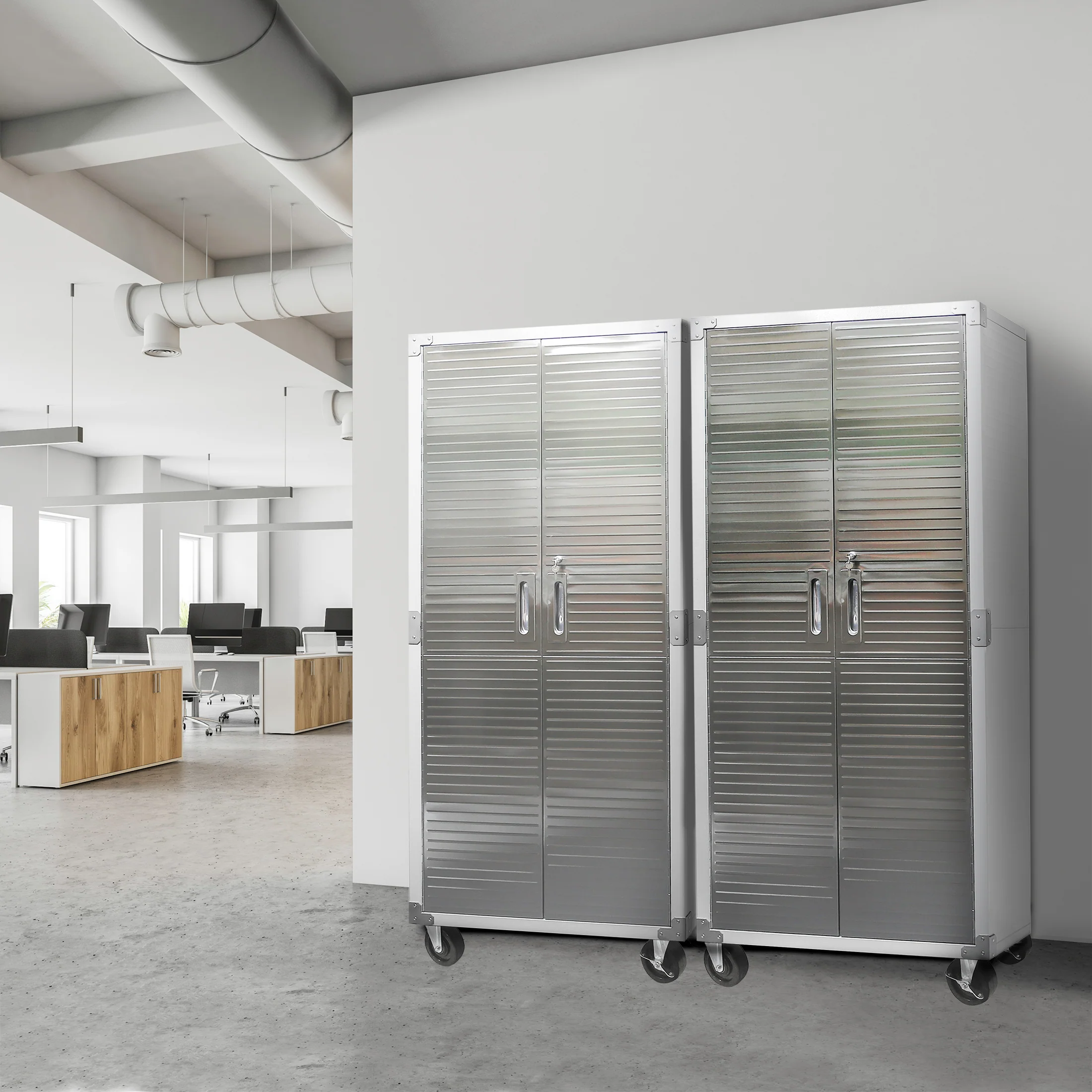 UltraHD® Rolling Storage Cabinet, White - Image 10
