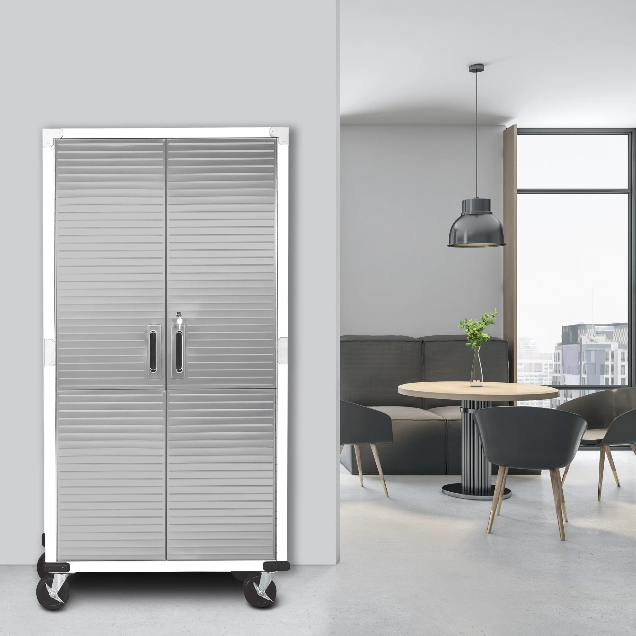 UltraHD® Rolling Storage Cabinet, White - Image 14