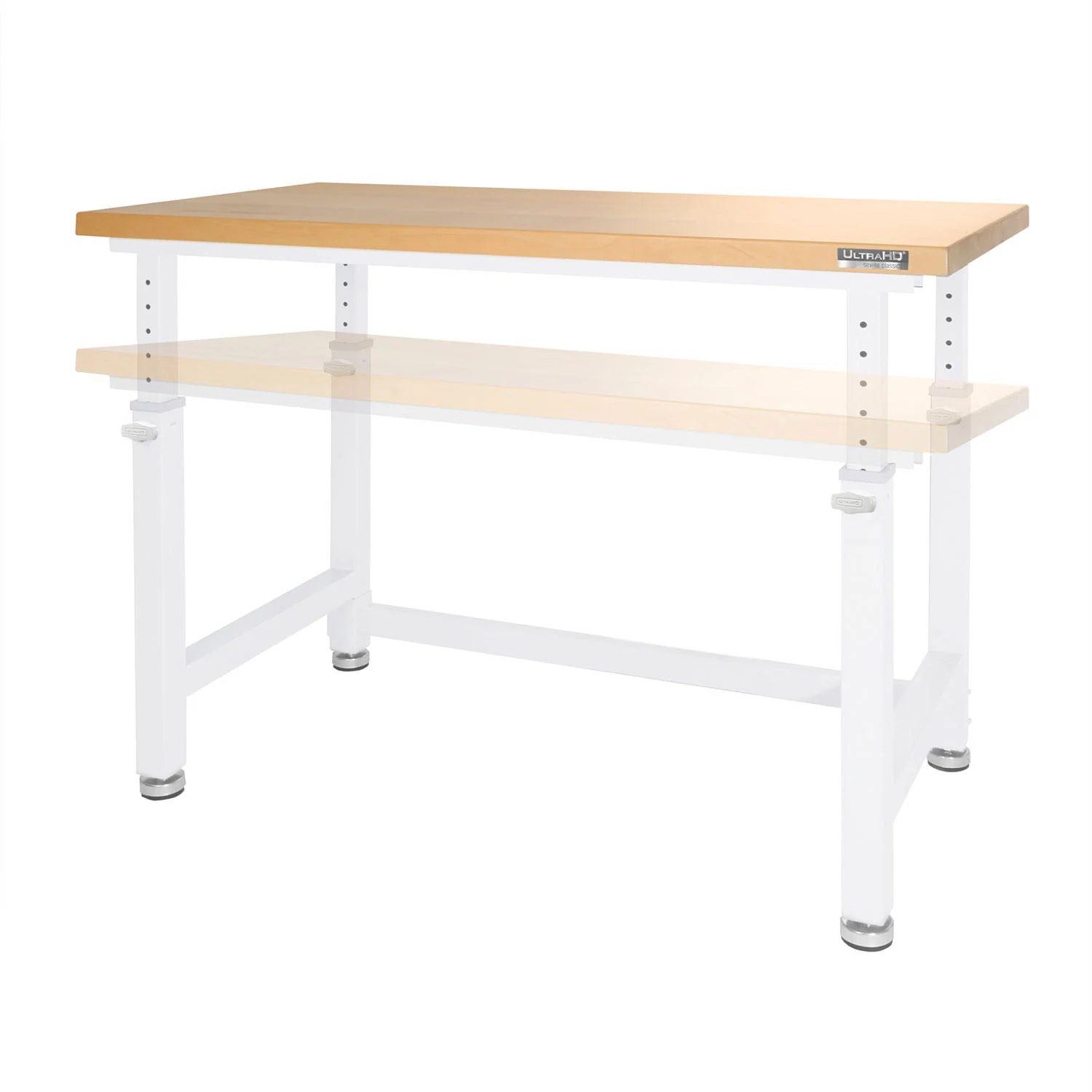UltraHD® Height Adjustable Workbench, White - Image 2