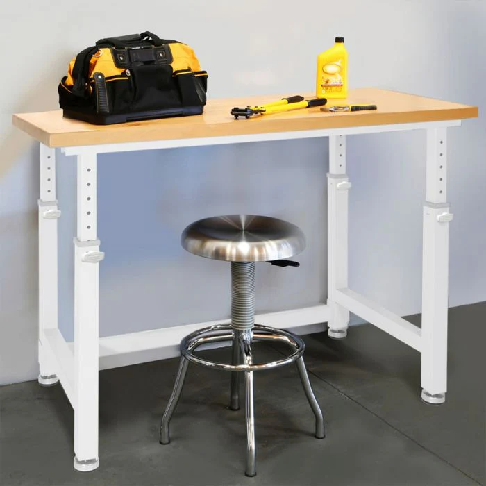 UltraHD® Height Adjustable Workbench, White - Image 8