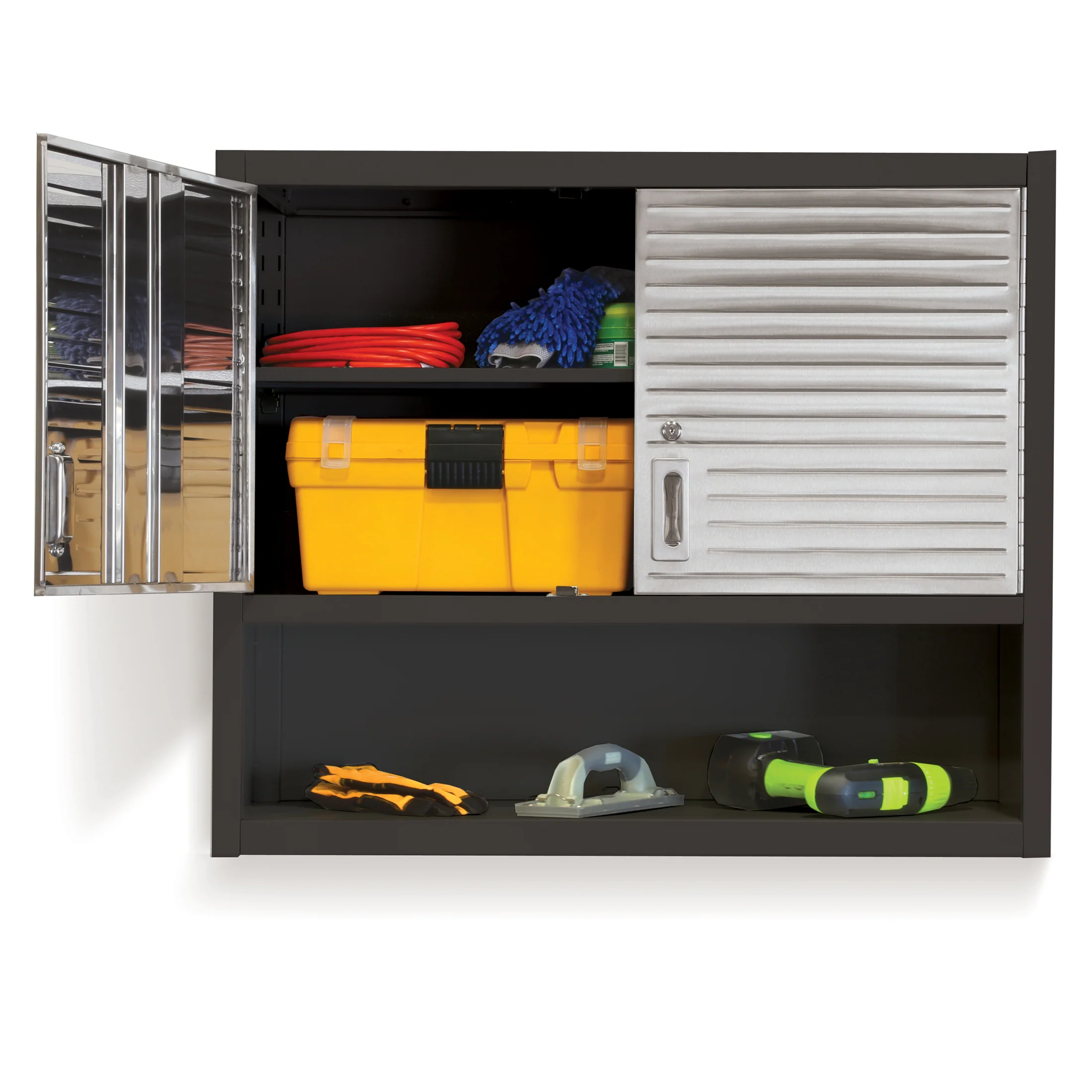 UltraHD® Double Door Wall Cabinet w/ Keys, Graphite - Image 11