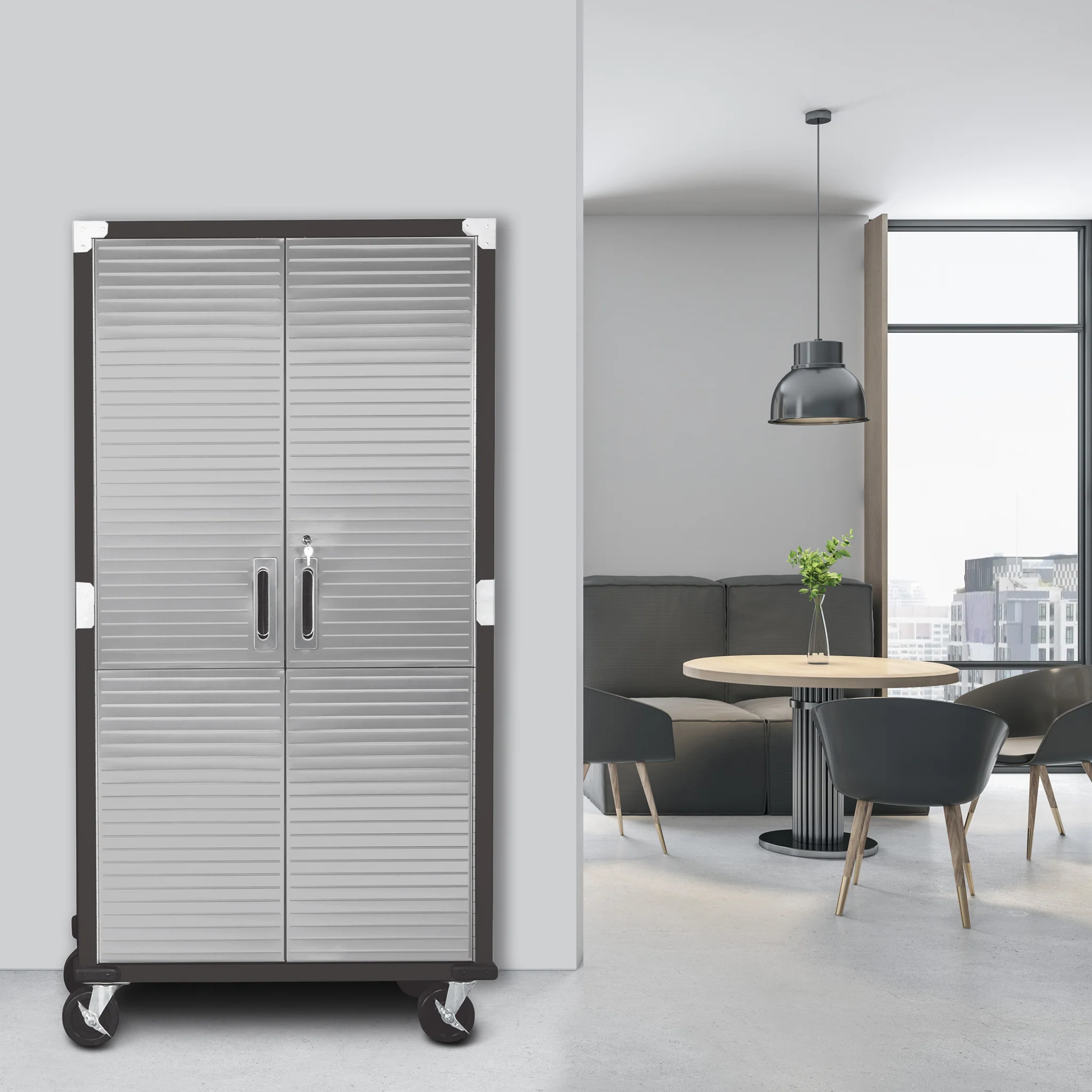 UltraHD® Rolling Storage Cabinet, Graphite - Image 3