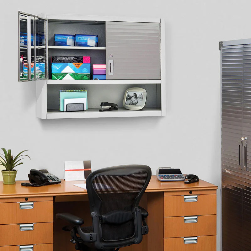 UltraHD® Double Door Wall Cabinet w/ Keys, Granite - Image 7