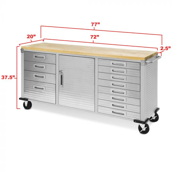 UltraHD® 12-Drawer Rolling Workbench - Image 3