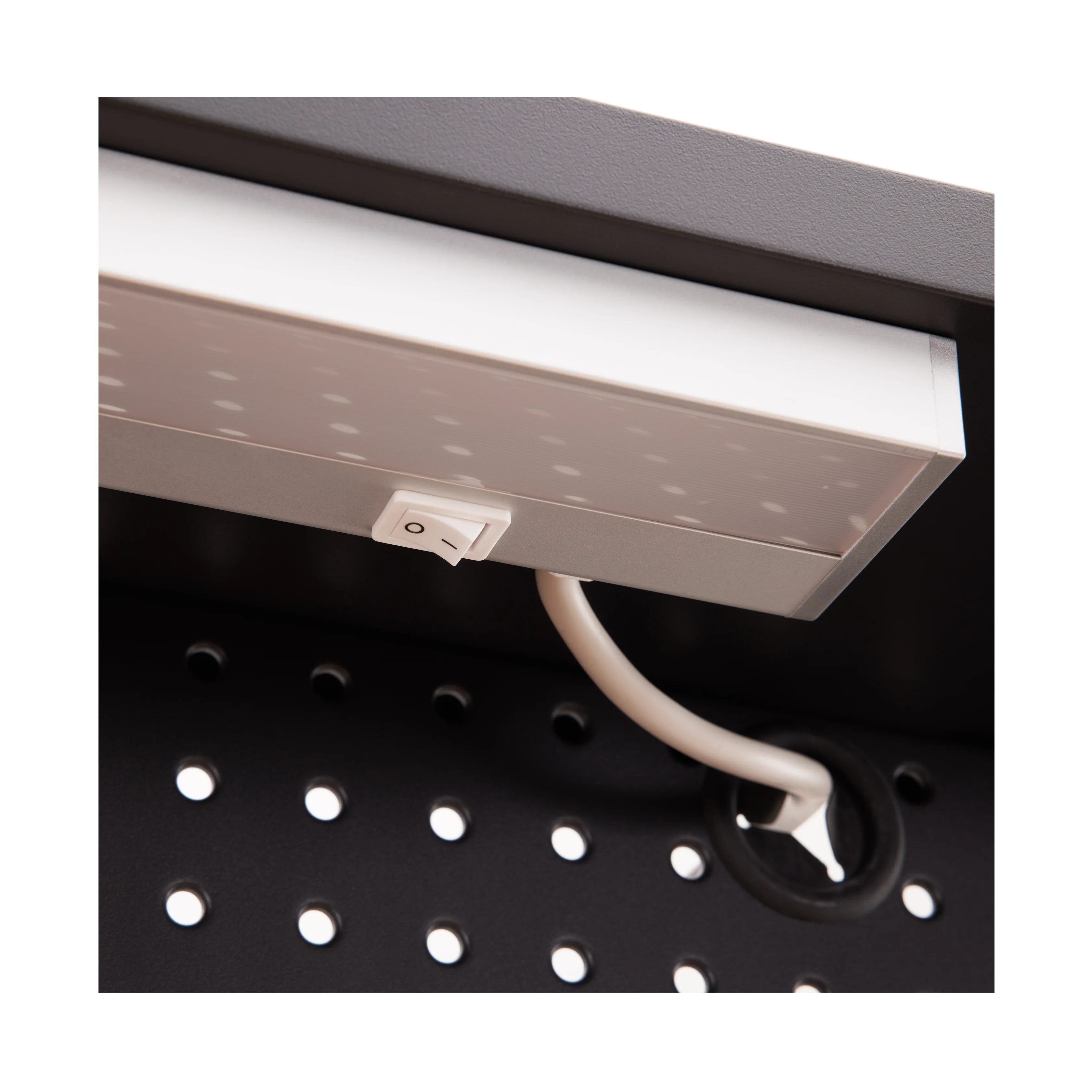 UltraHD® Lighted Workcenter w/ Wood Top and Pegboard, Graphite - Image 15
