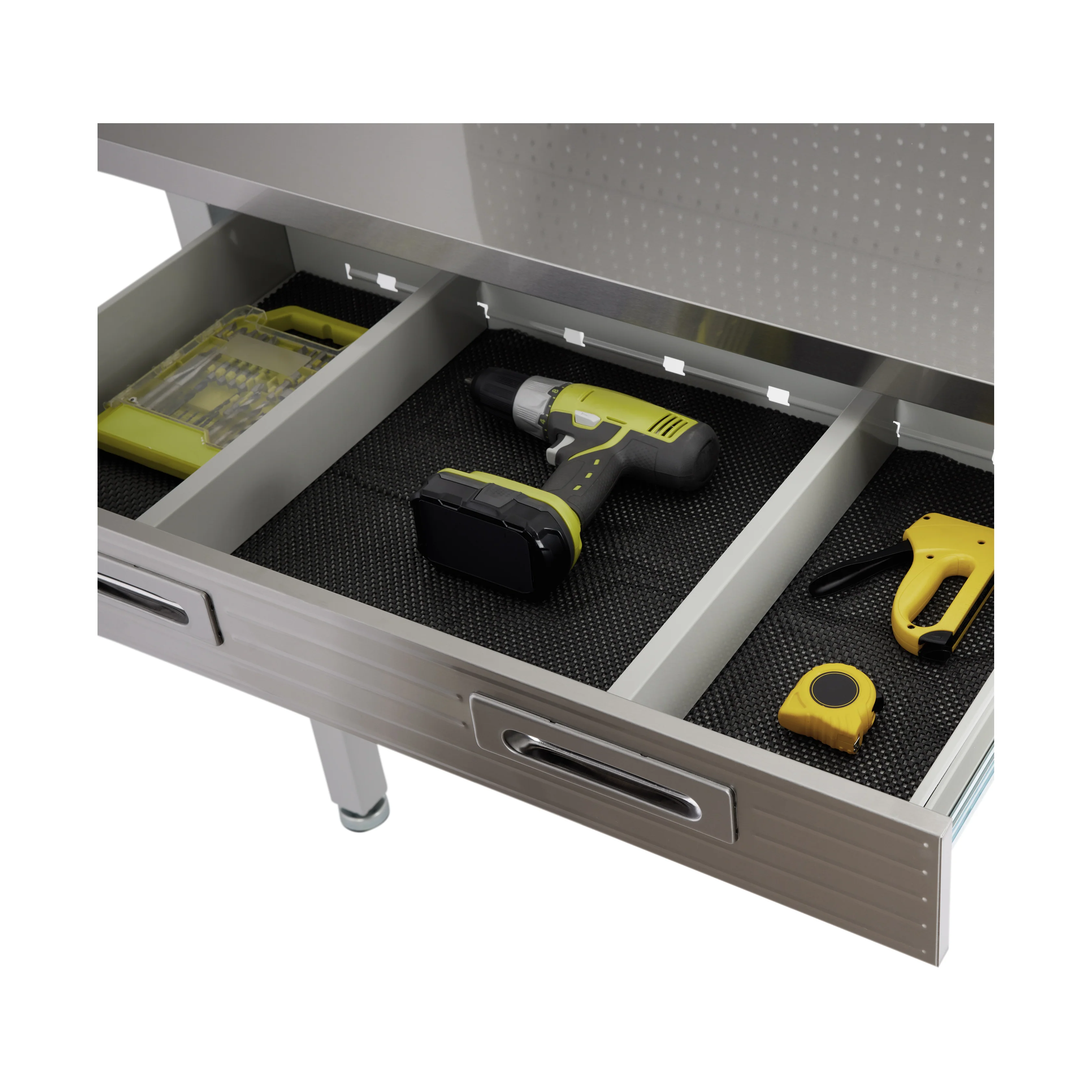 UltraHD® Lighted Workcenter w/ Stainless Steel Top and Pegboard, Granite - Image 10