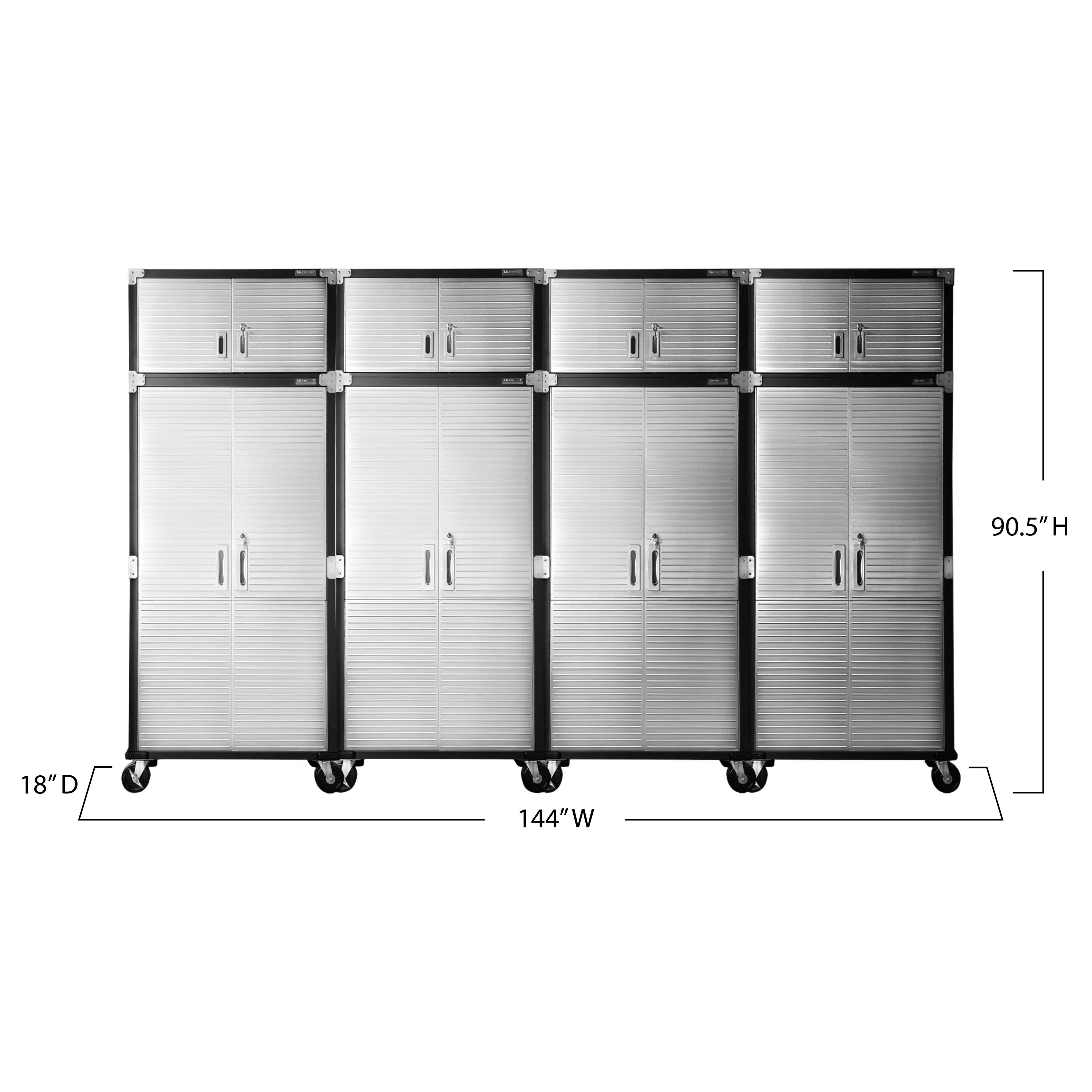 UltraHD® 8-Piece Rolling Storage Cabinet System, Graphite - Image 10