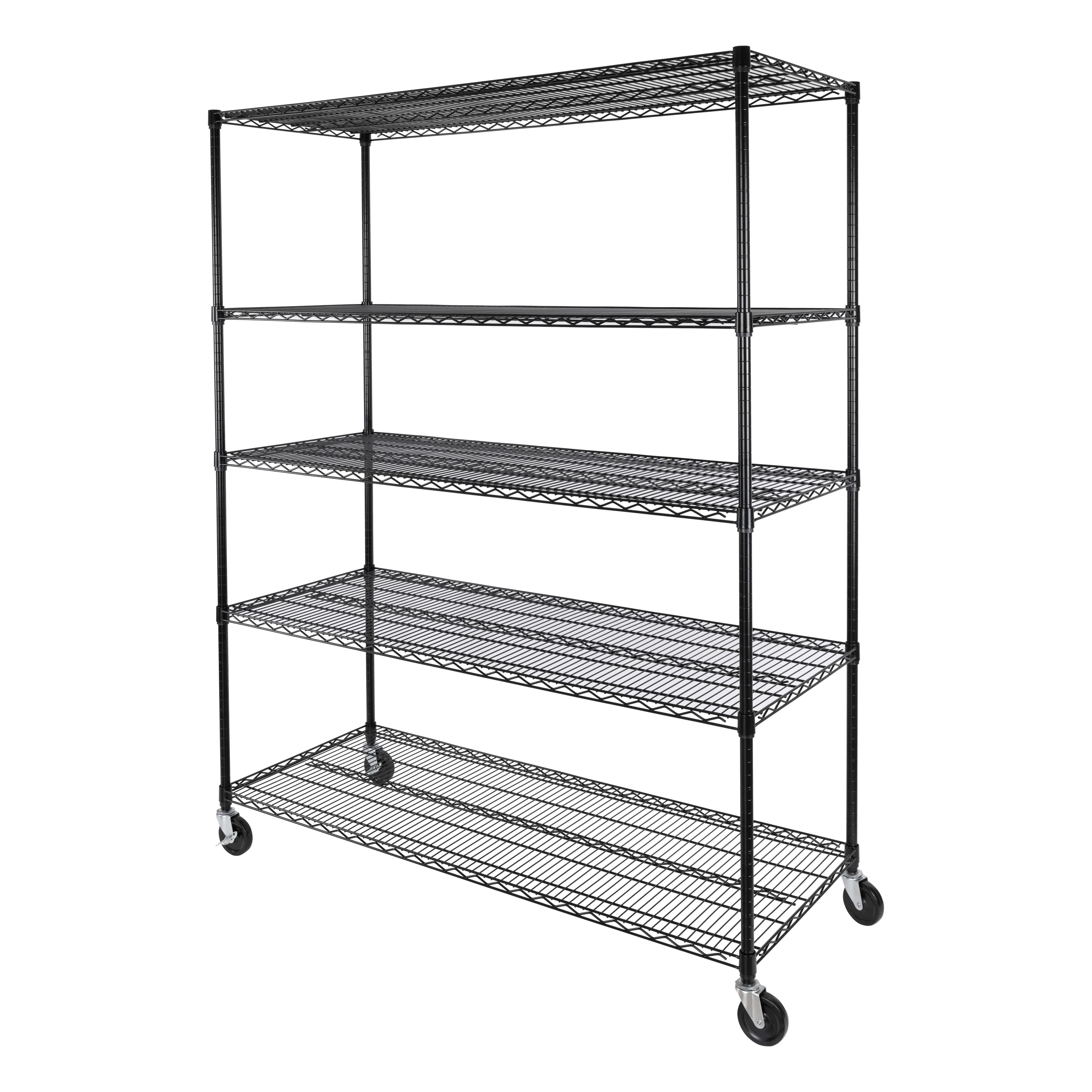 UltraDurable® 5-Tier NSF-Certified Steel Shelving, Black - Image 21