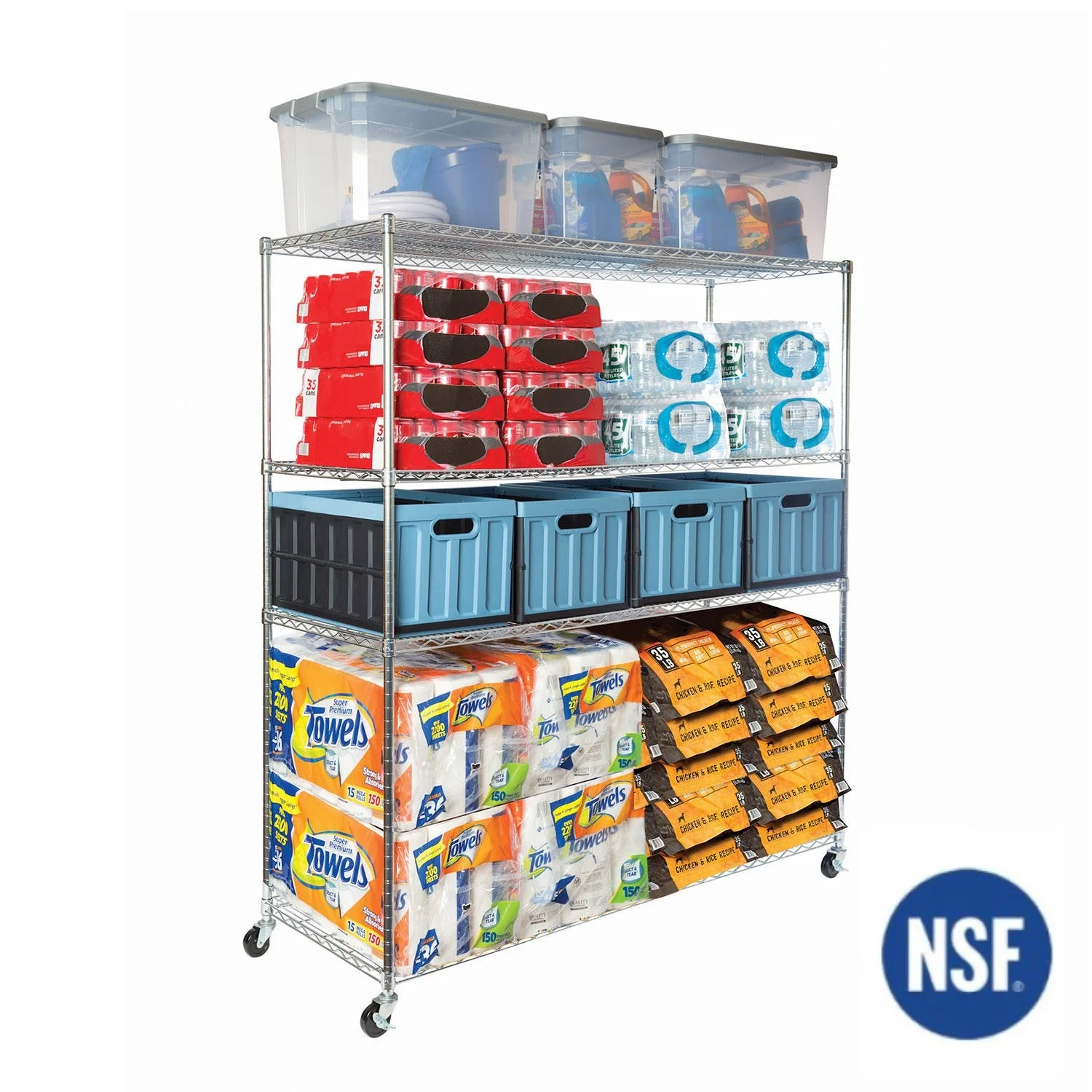 UltraDurable® 4-Tier NSF-Certified Steel Shelving - Image 2
