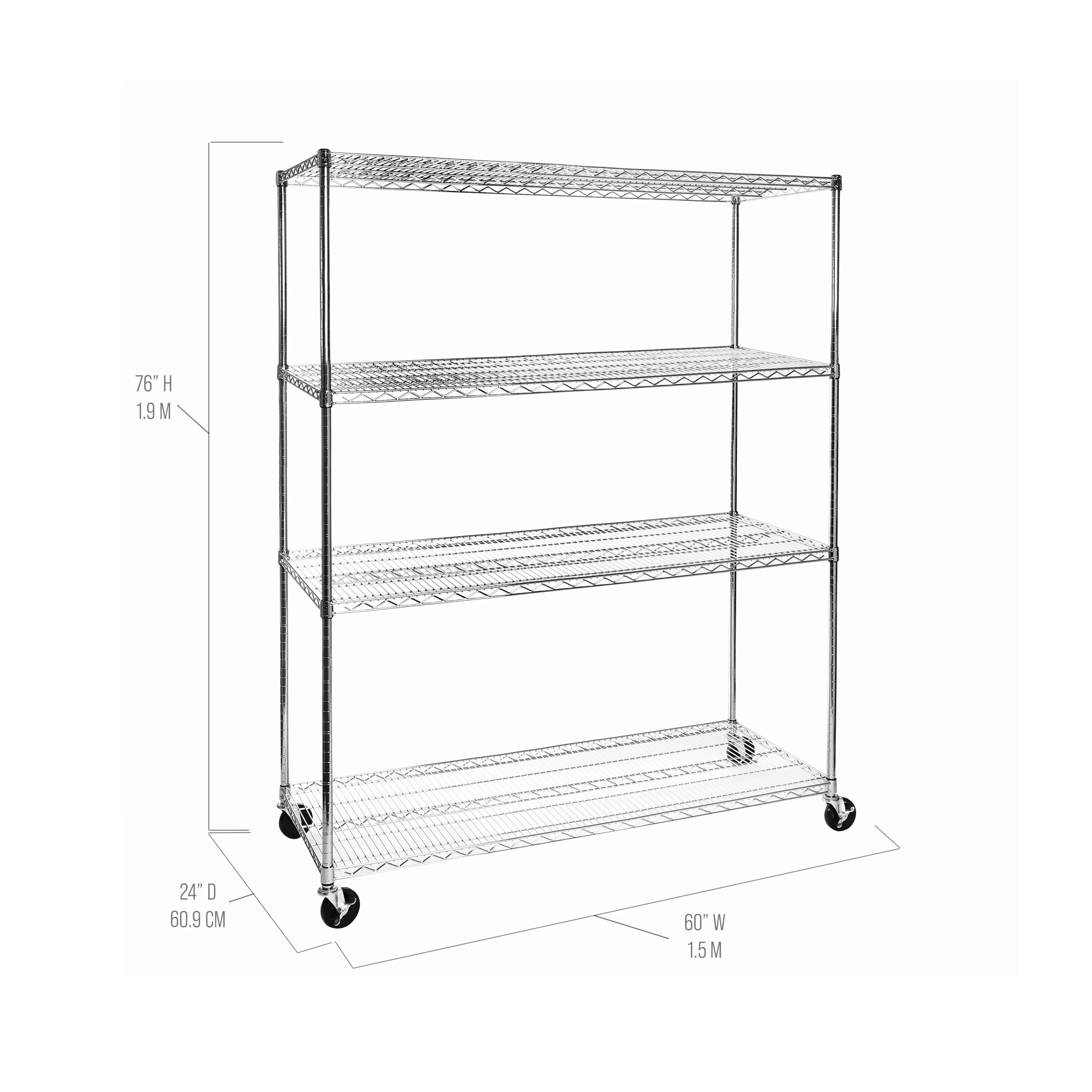 UltraDurable® 4-Tier NSF-Certified Steel Shelving - Image 3