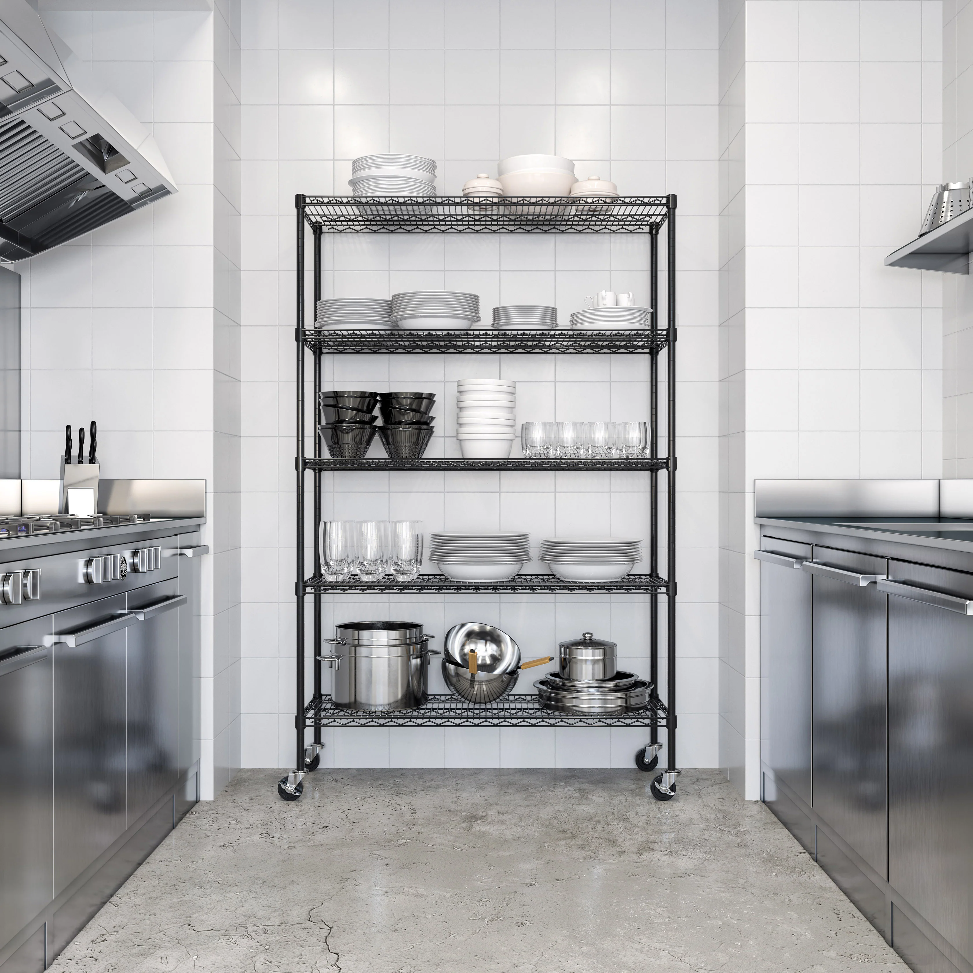 UltraDurable® 5-Tier NSF-Certified Steel Shelving - Image 20