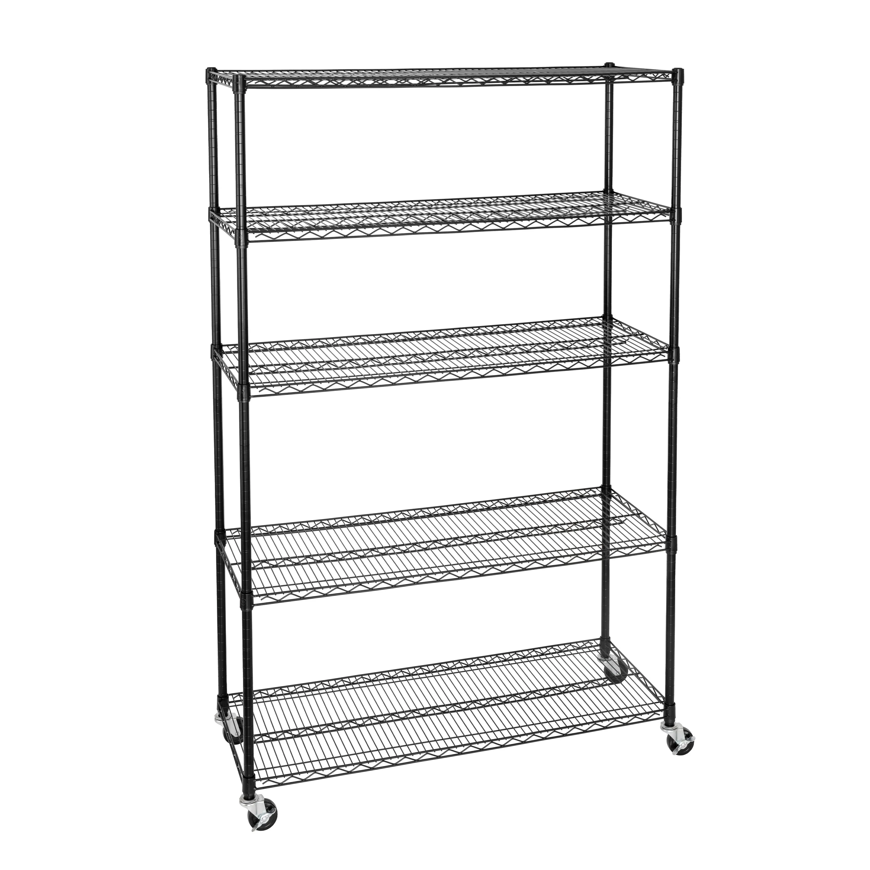 UltraDurable® 5-Tier NSF-Certified Steel Shelving, Black