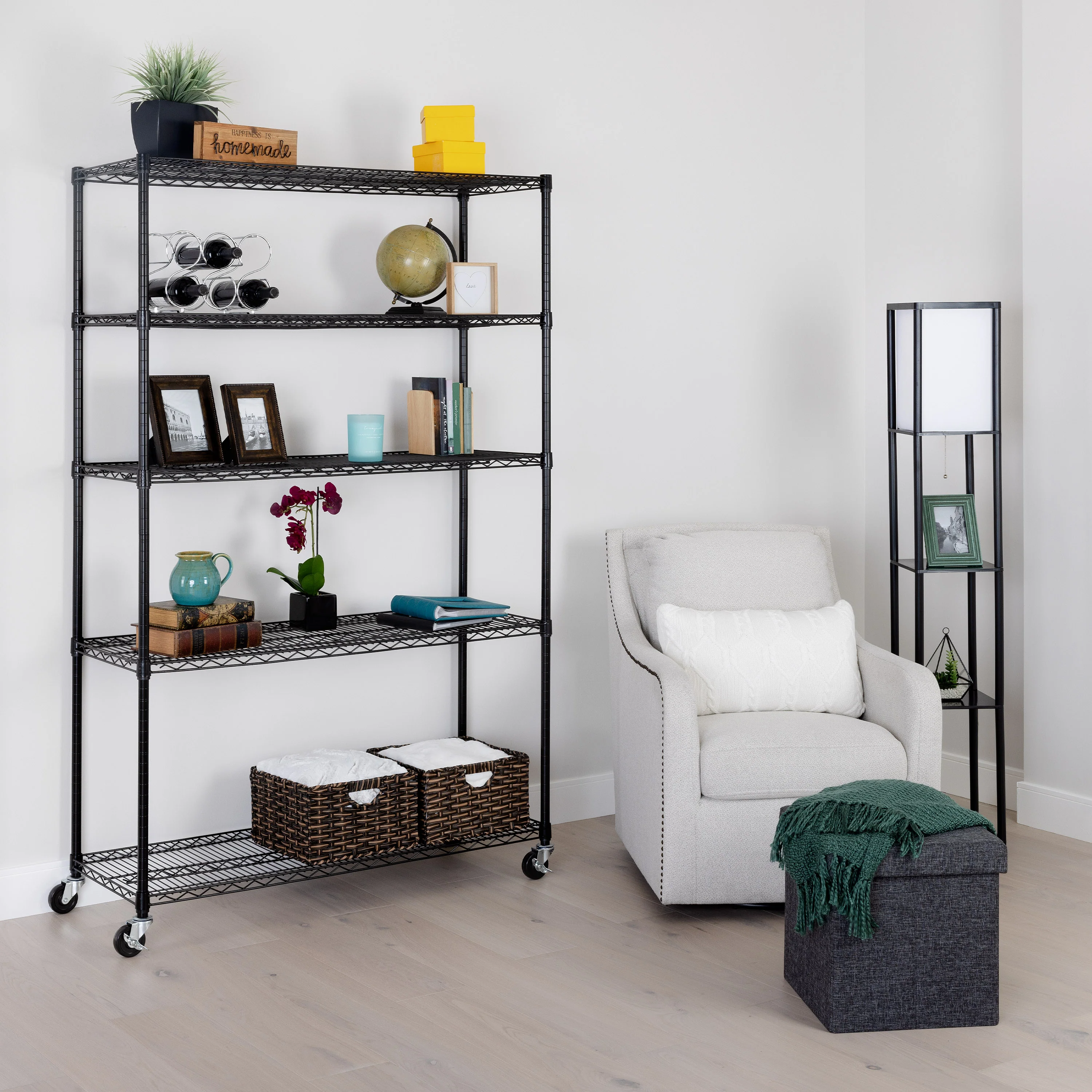 UltraDurable® 5-Tier NSF-Certified Steel Shelving, Black - Image 6