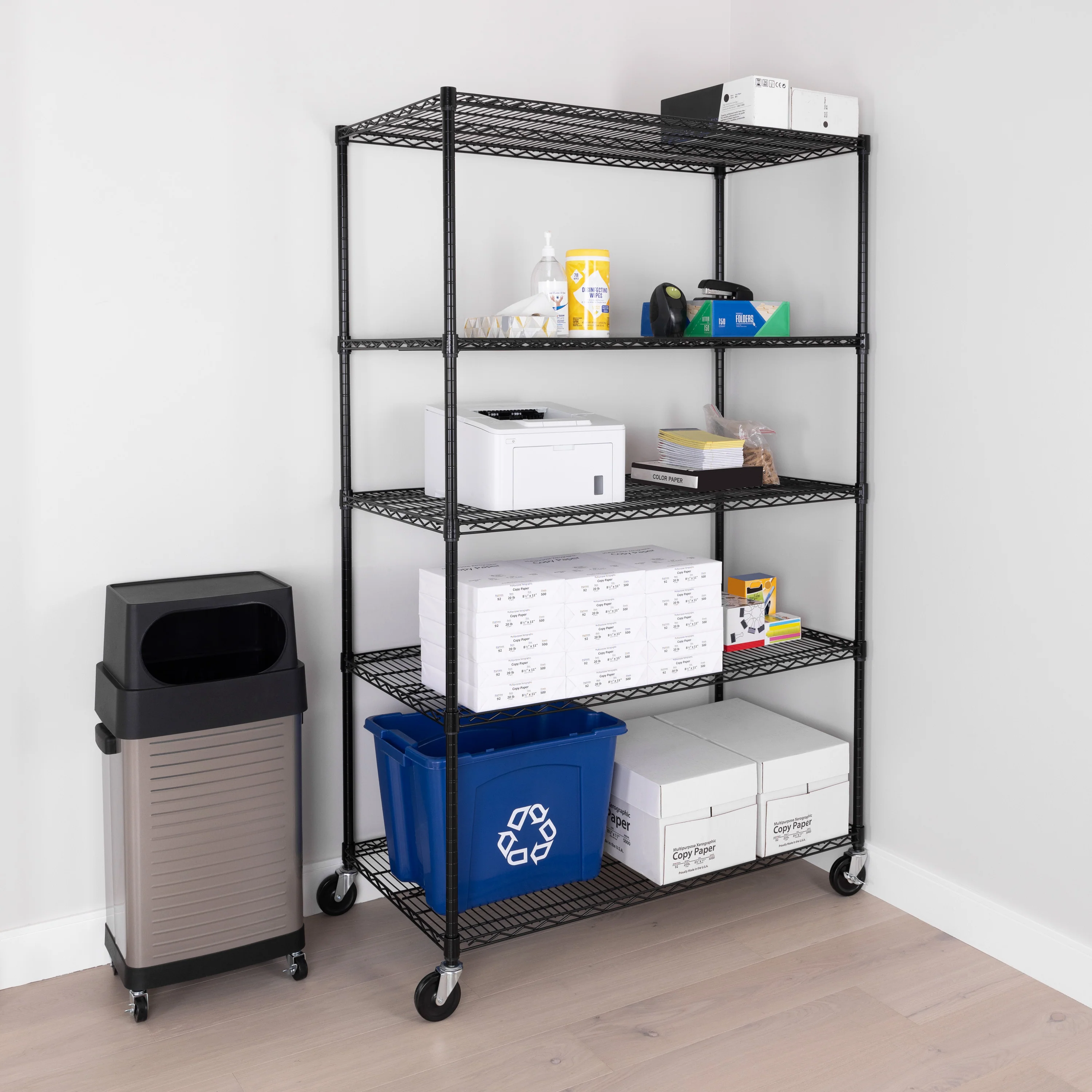 UltraDurable® 5-Tier NSF-Certified Steel Shelving, Black - Image 11