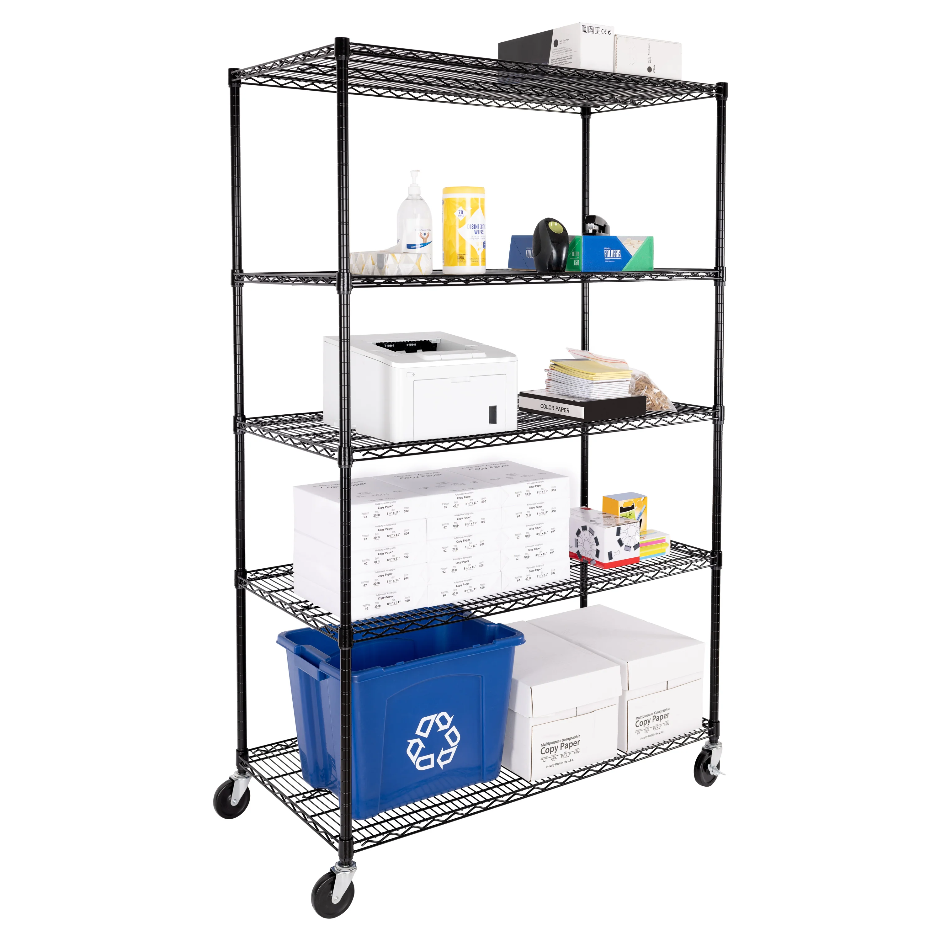 UltraDurable® 5-Tier NSF-Certified Steel Shelving, Black - Image 13