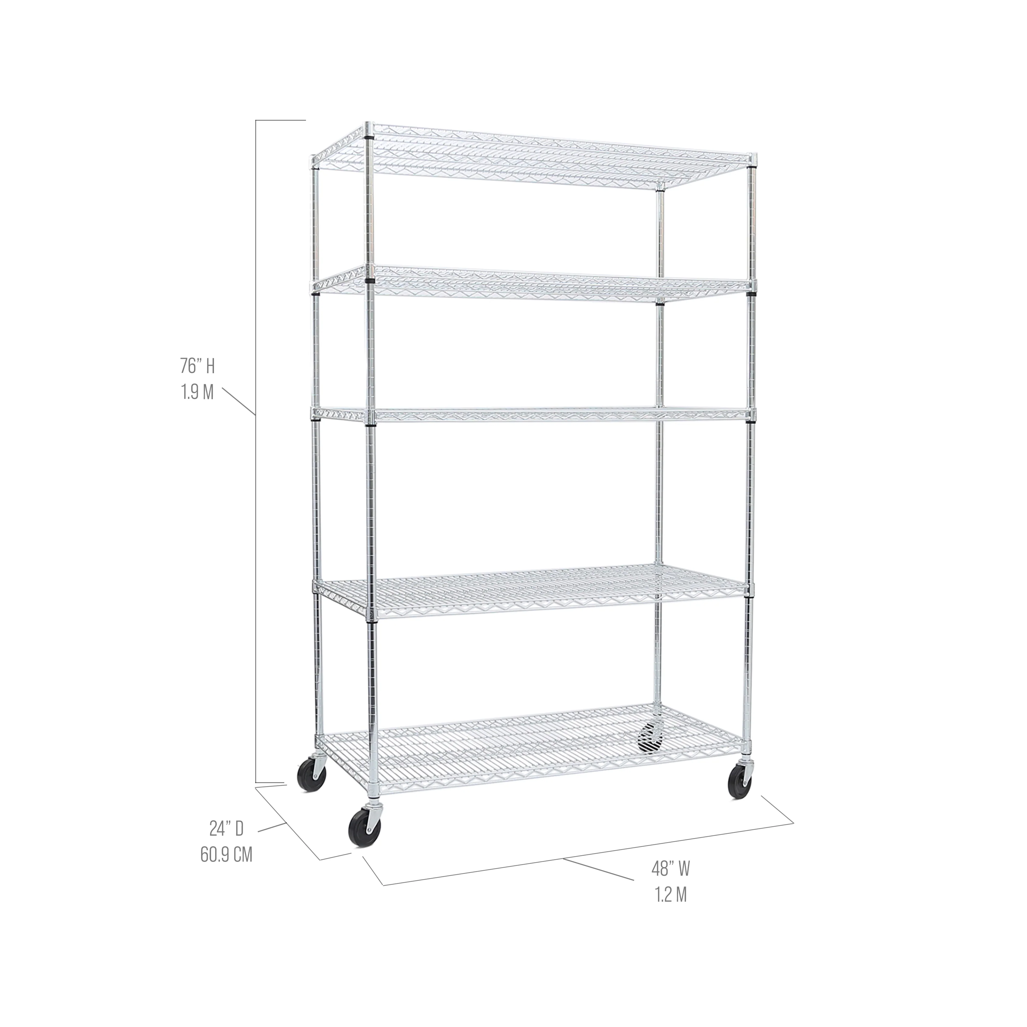 UltraDurable® 5-Tier NSF-Certified Steel Shelving - Image 3