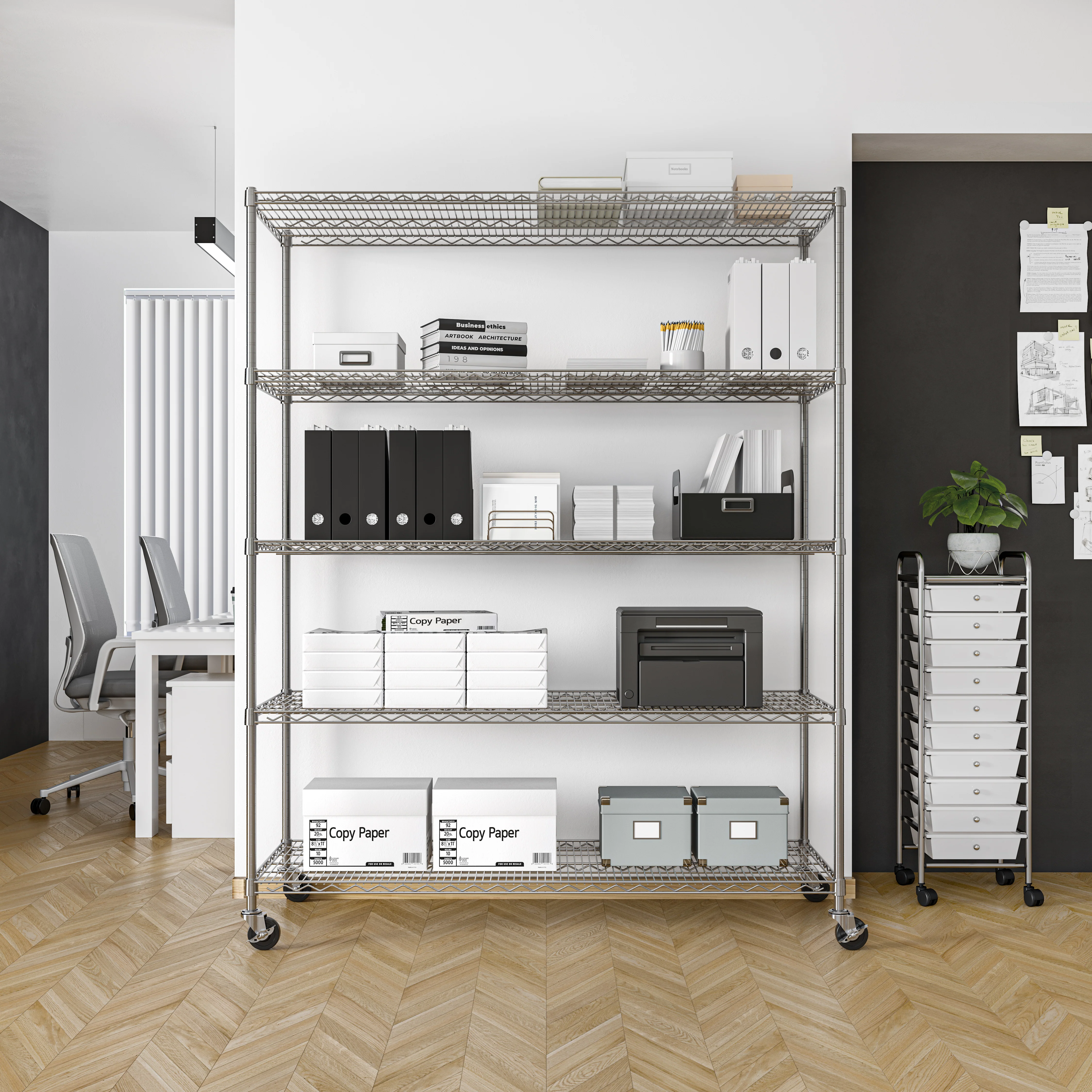 UltraDurable® 5-Tier NSF-Certified Steel Shelving - Image 12