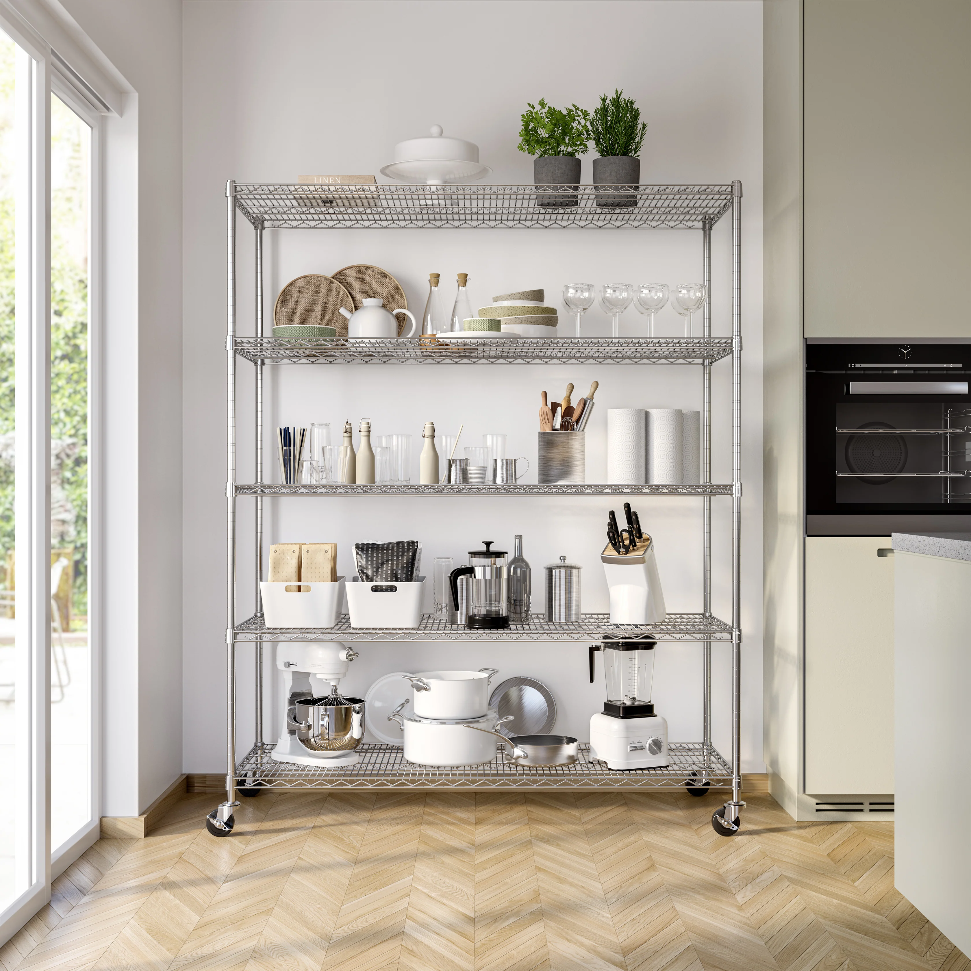 UltraDurable® 5-Tier NSF-Certified Steel Shelving - Image 2
