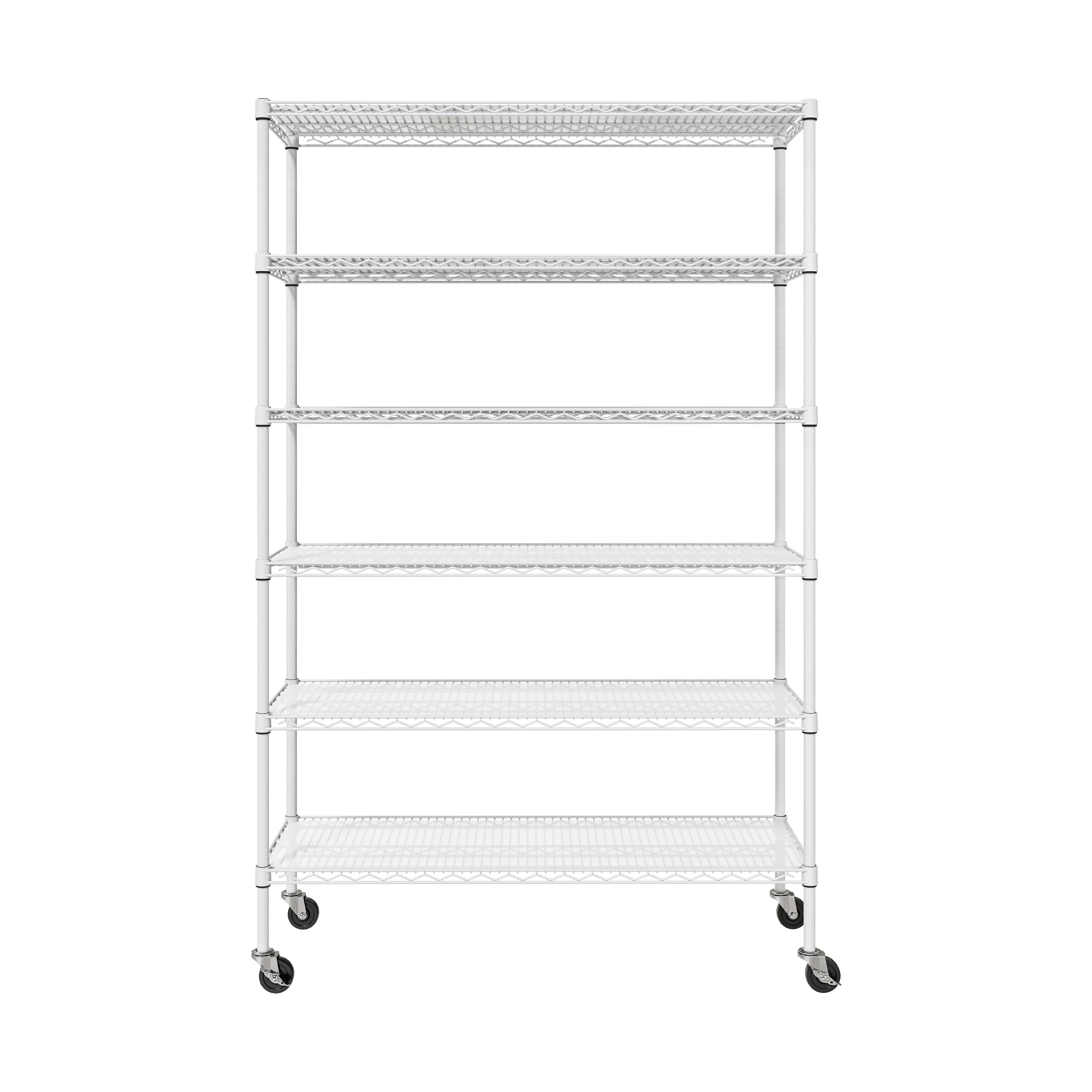 UltraDurable® 6-Tier NSF-Certified Steel Shelving with Shelf Liners, White - Image 13