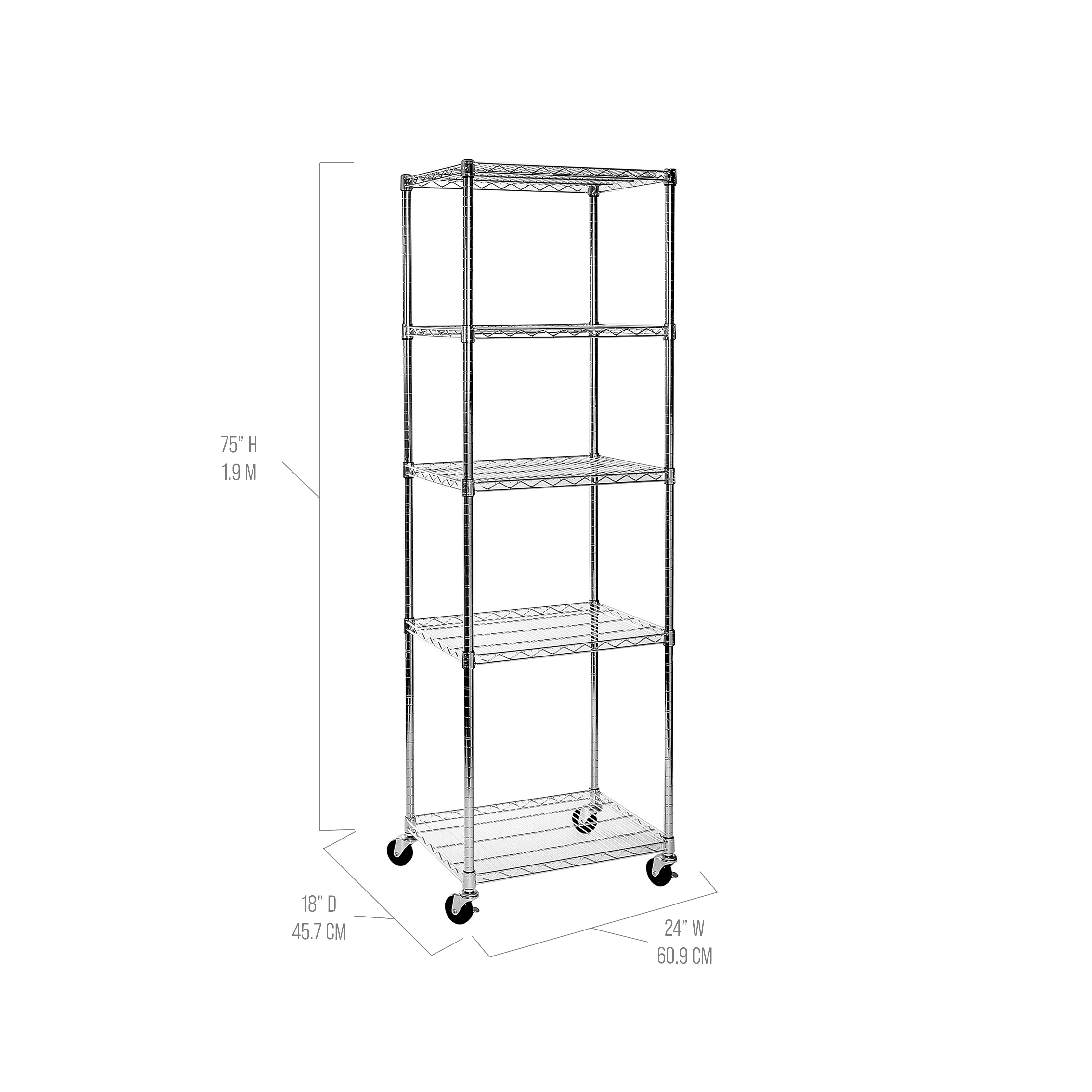 UltraDurable® 5-Tier NSF-Certified Steel Shelving - Image 3