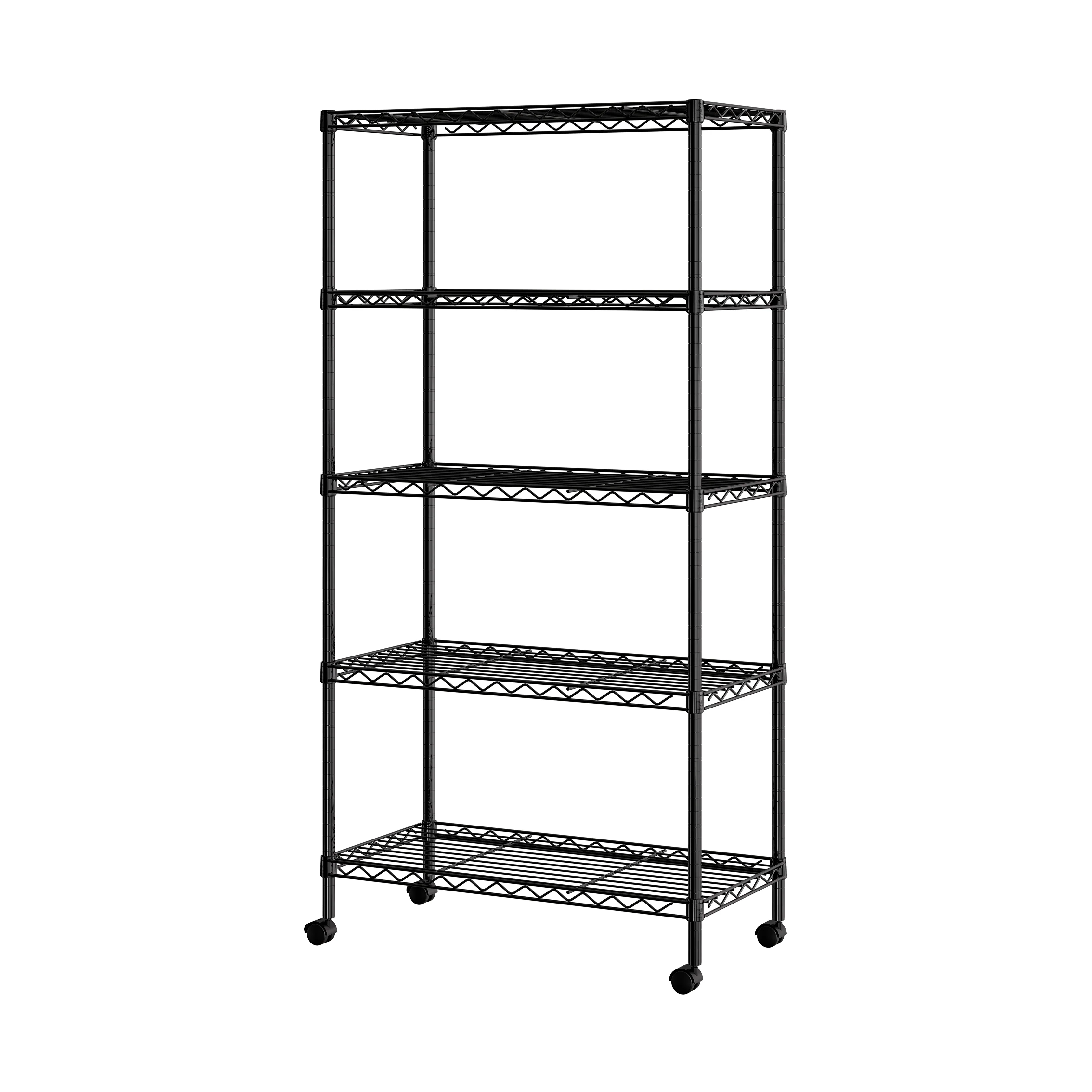 5-Tier Steel Shelving, Black - Image 17