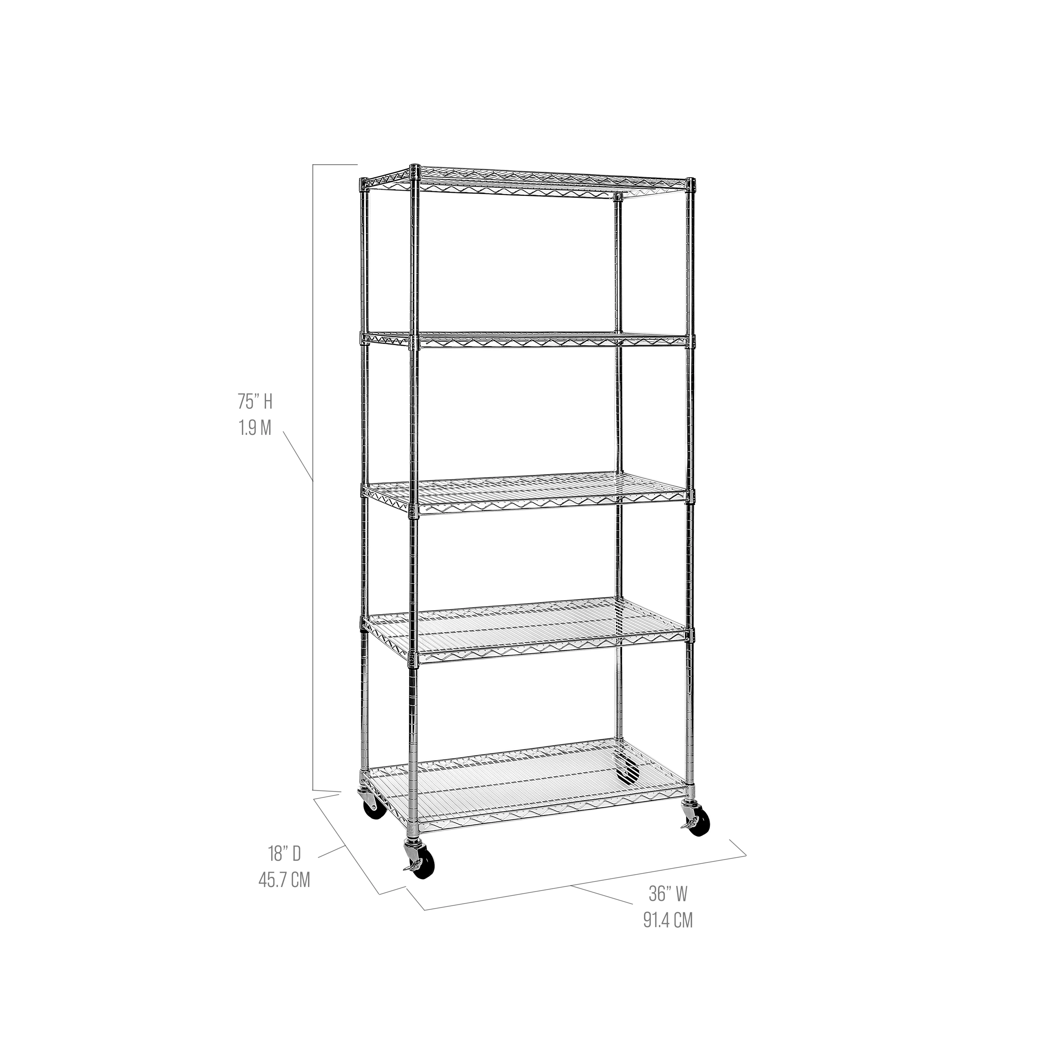 UltraDurable® 5-Tier NSF-Certified Steel Shelving - Image 3