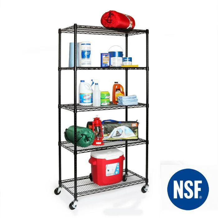 UltraDurable® 5-Tier NSF-Certified Steel Shelving - Image 9