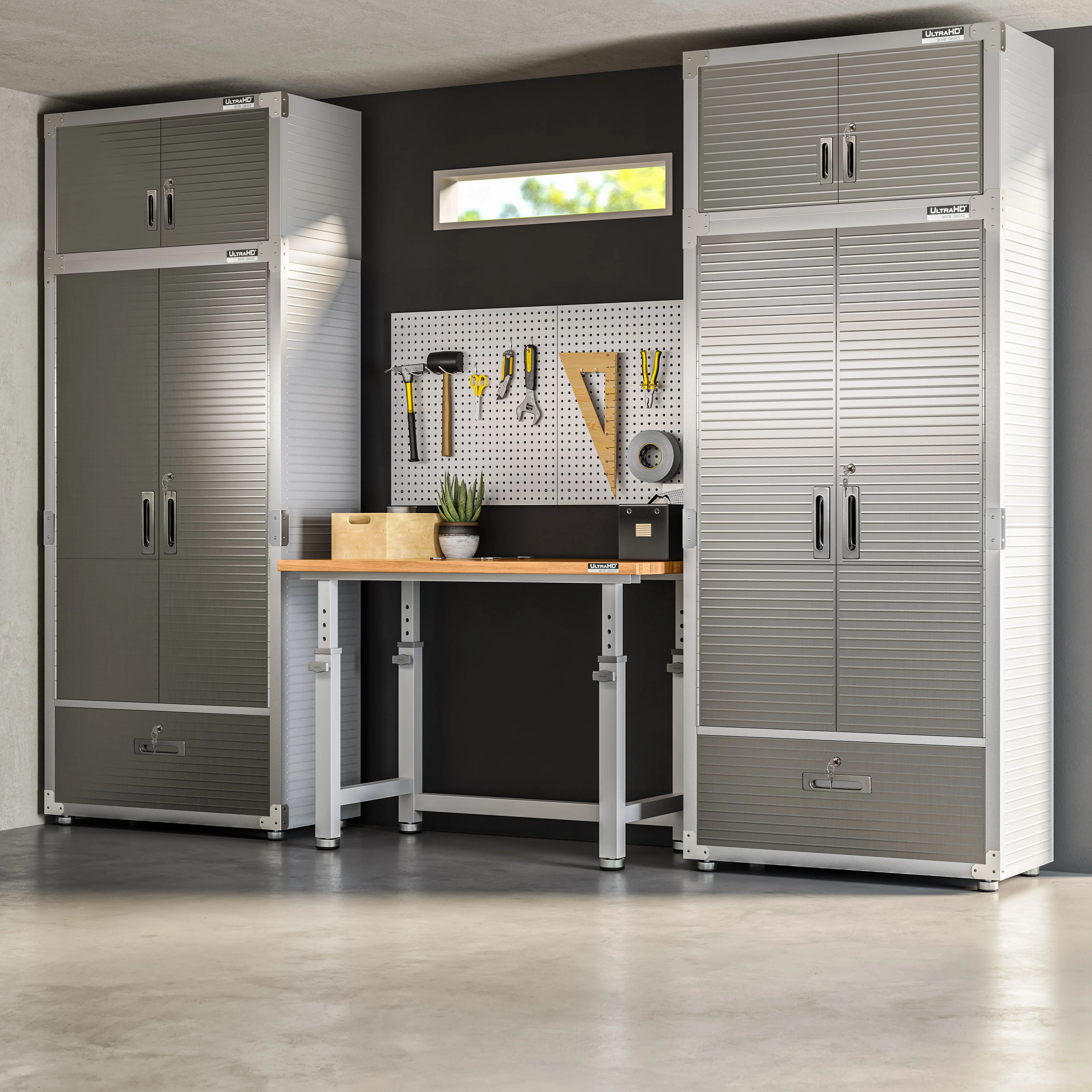 UltraHD® 2-Piece Storage Cabinet with Bottom Drawer Set - Image 2