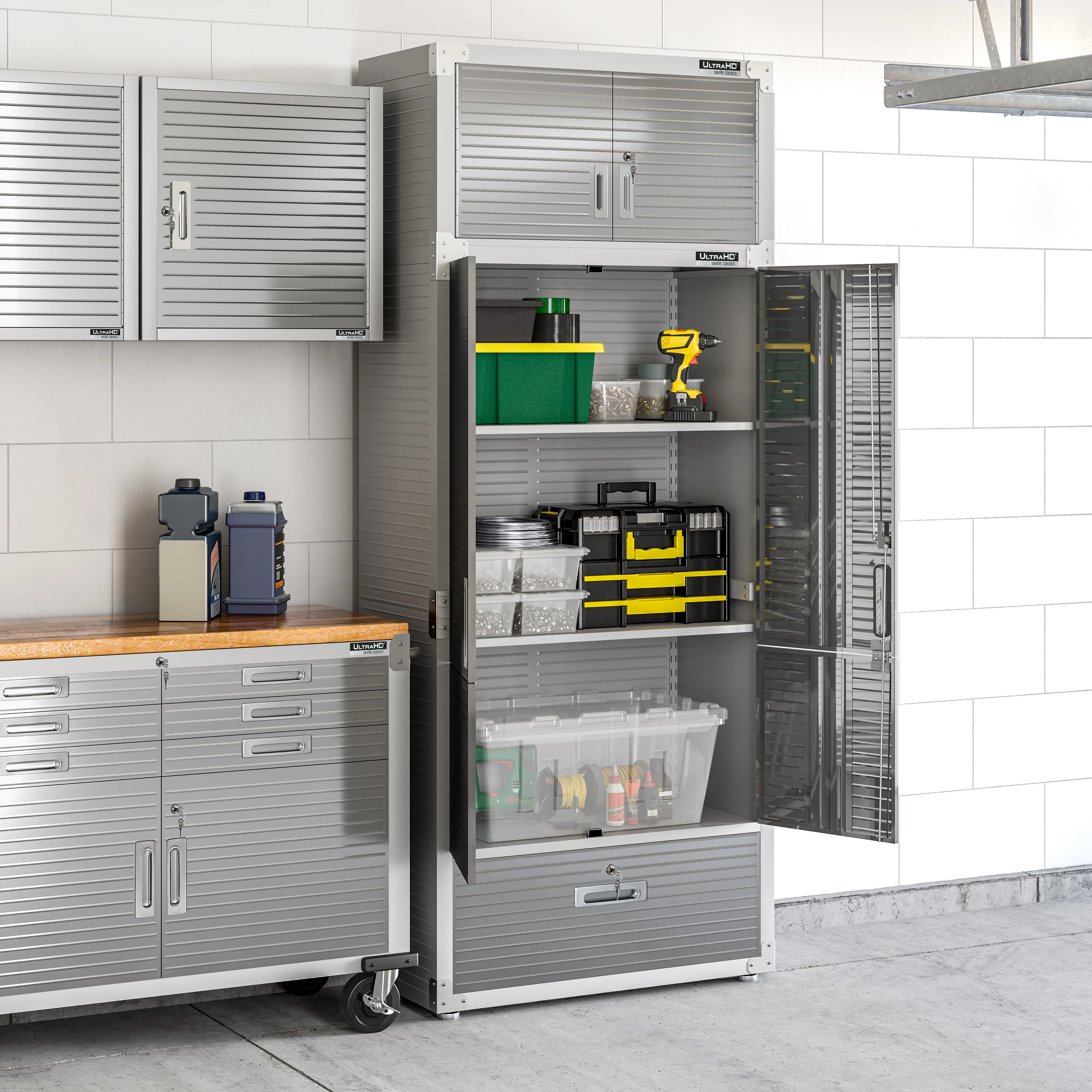 UltraHD® 2-Piece Storage Cabinet with Bottom Drawer Set - Image 6