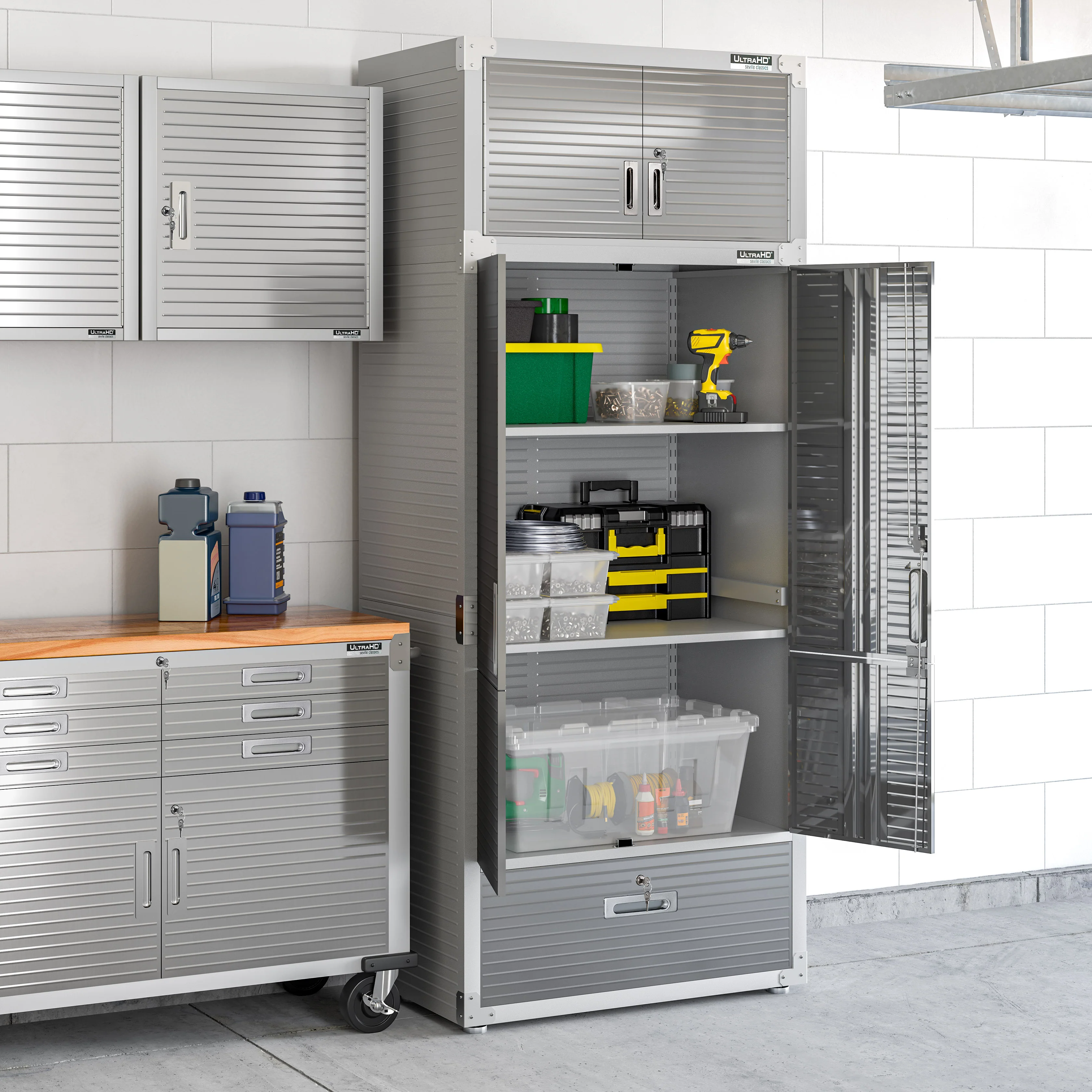 UltraHD® 2-Piece Storage Cabinet with Bottom Drawer Set - Image 3