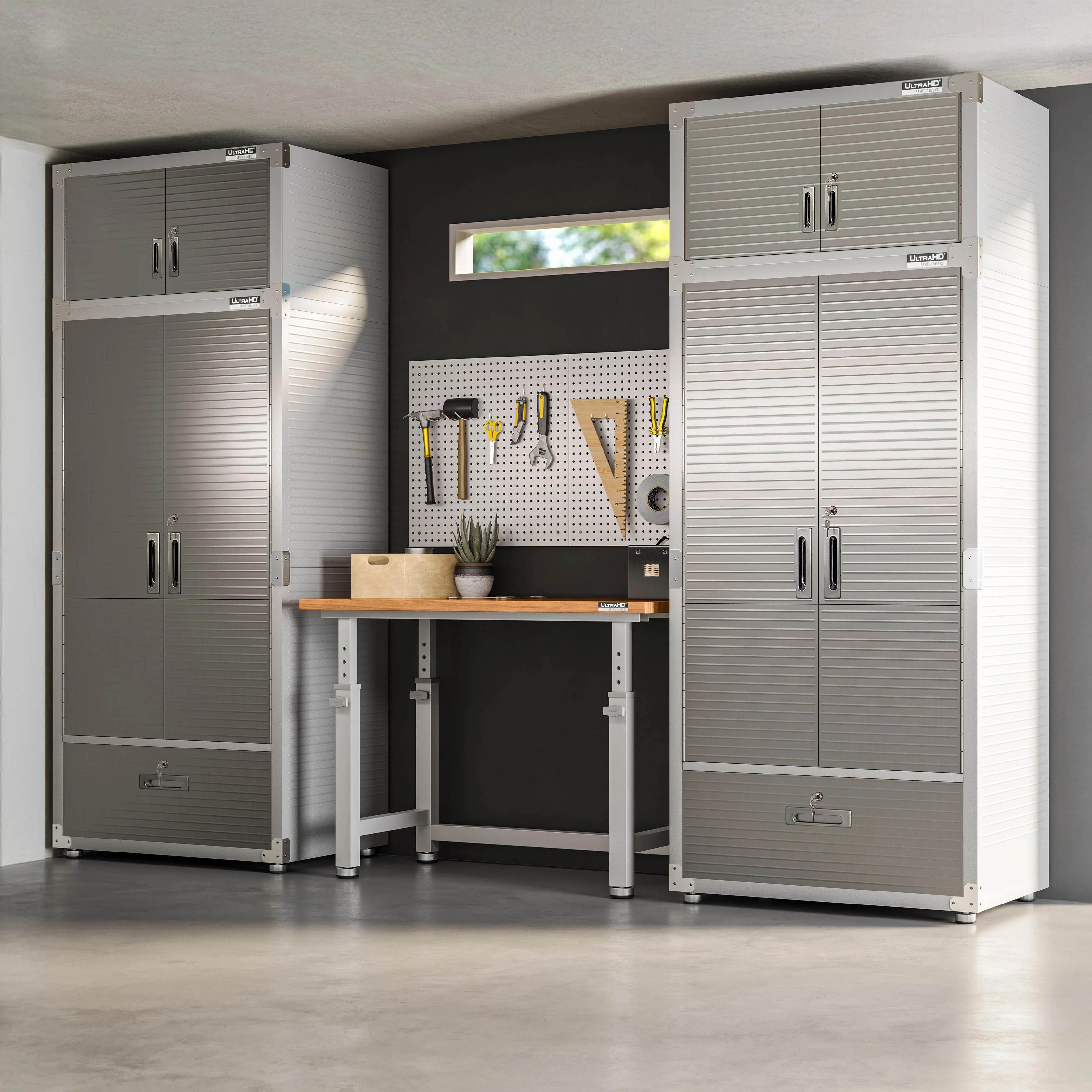 UltraHD® 2-Piece Storage Cabinet with Bottom Drawer Set - Image 5