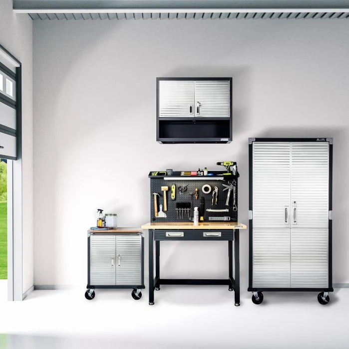 UltraHD® 4-Piece Storage Cabinet System with Lighted Workbench - Image 14