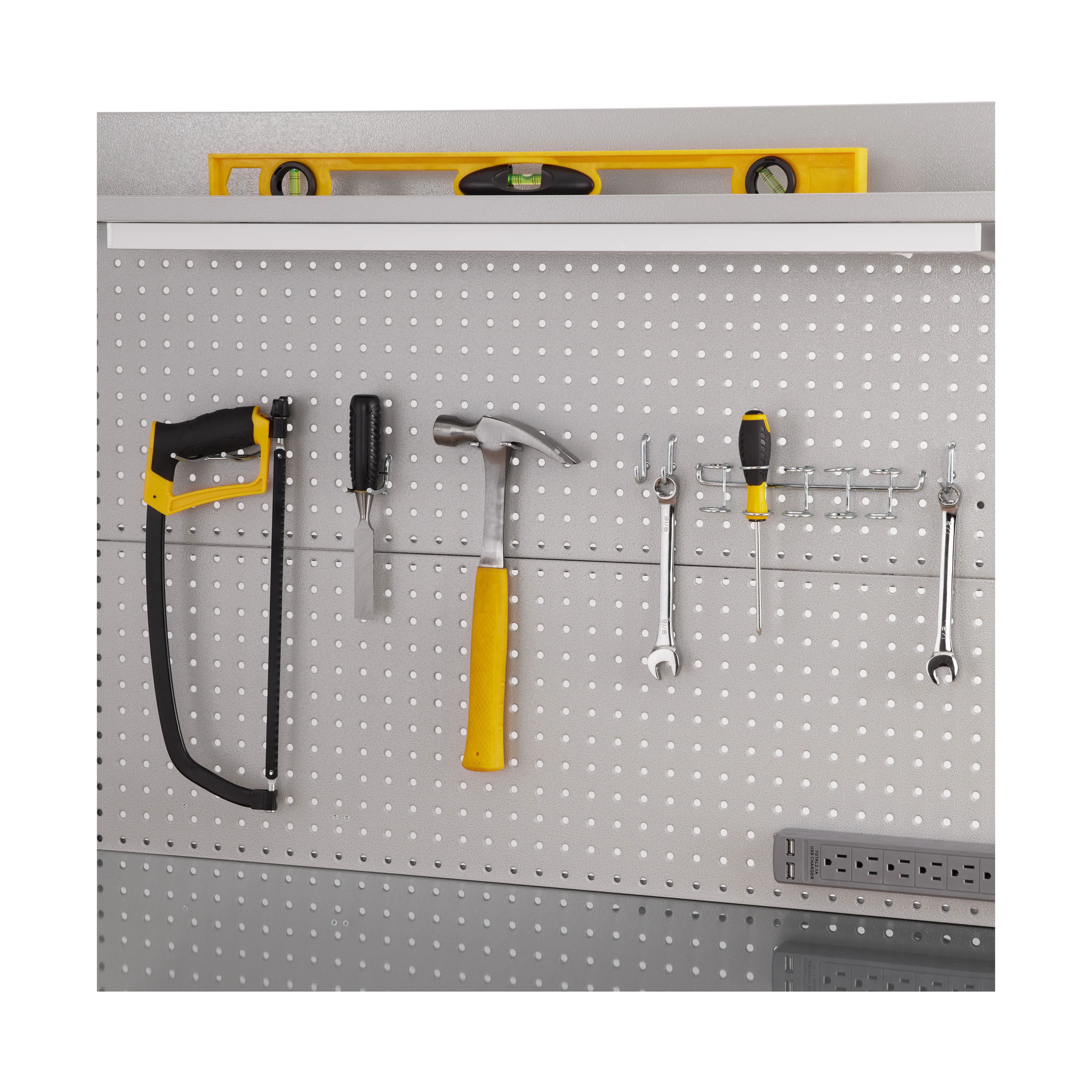 UltraHD® Lighted Workcenter w/ Stainless Steel Top and Pegboard - Image 11