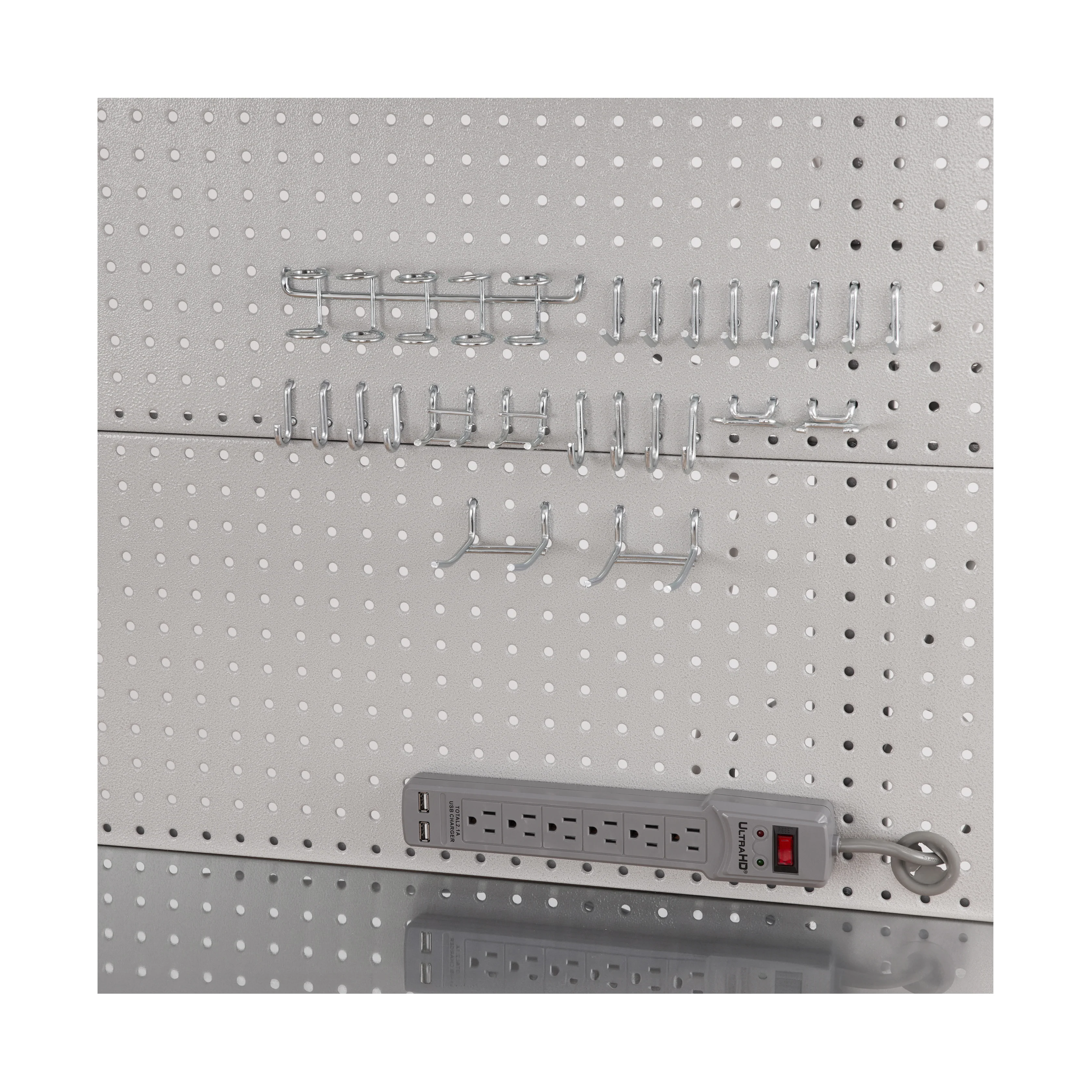 UltraHD® Lighted Workcenter w/ Stainless Steel Top and Pegboard - Image 17