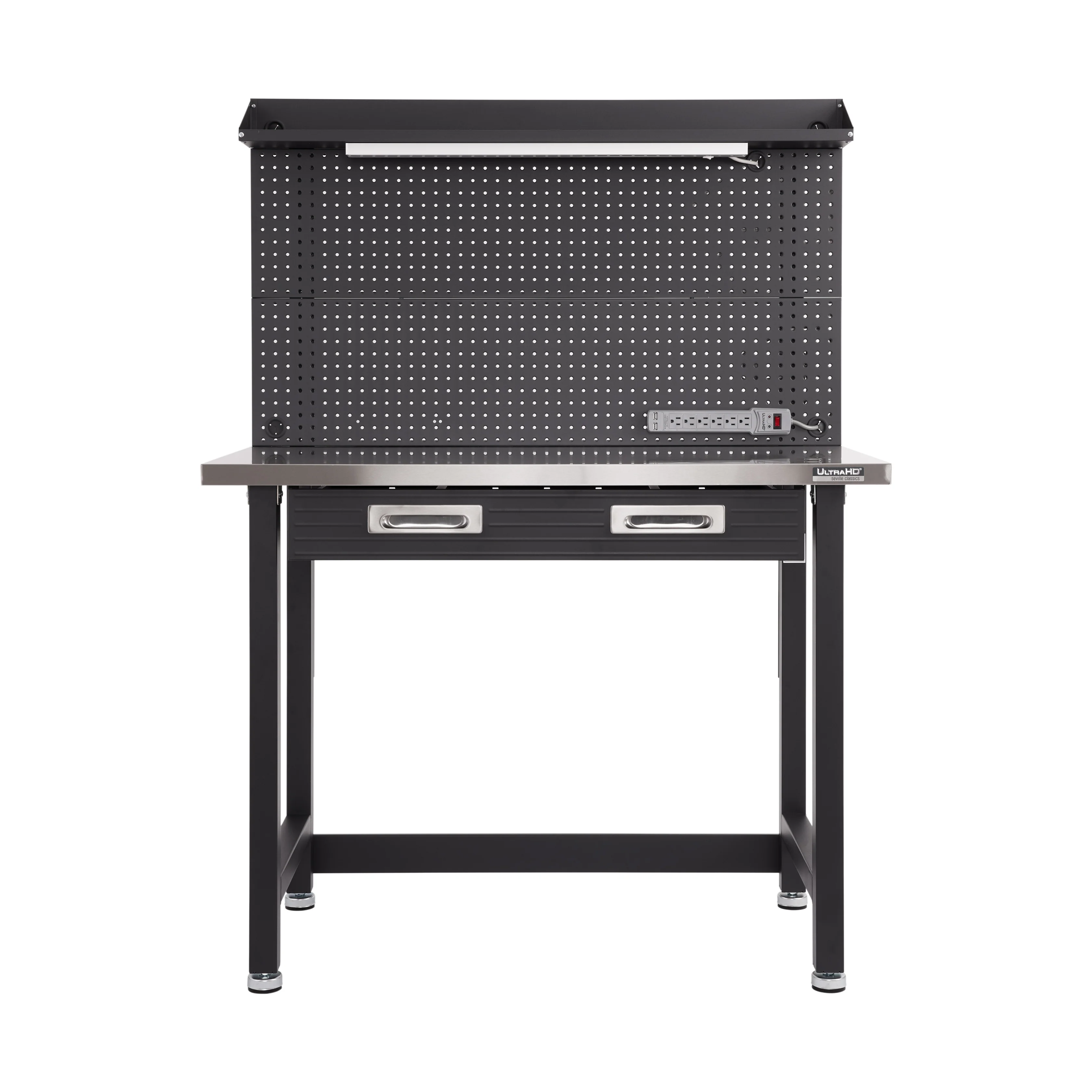 UltraHD® Lighted Workcenter w/ Stainless Steel Top and Pegboard - Image 20
