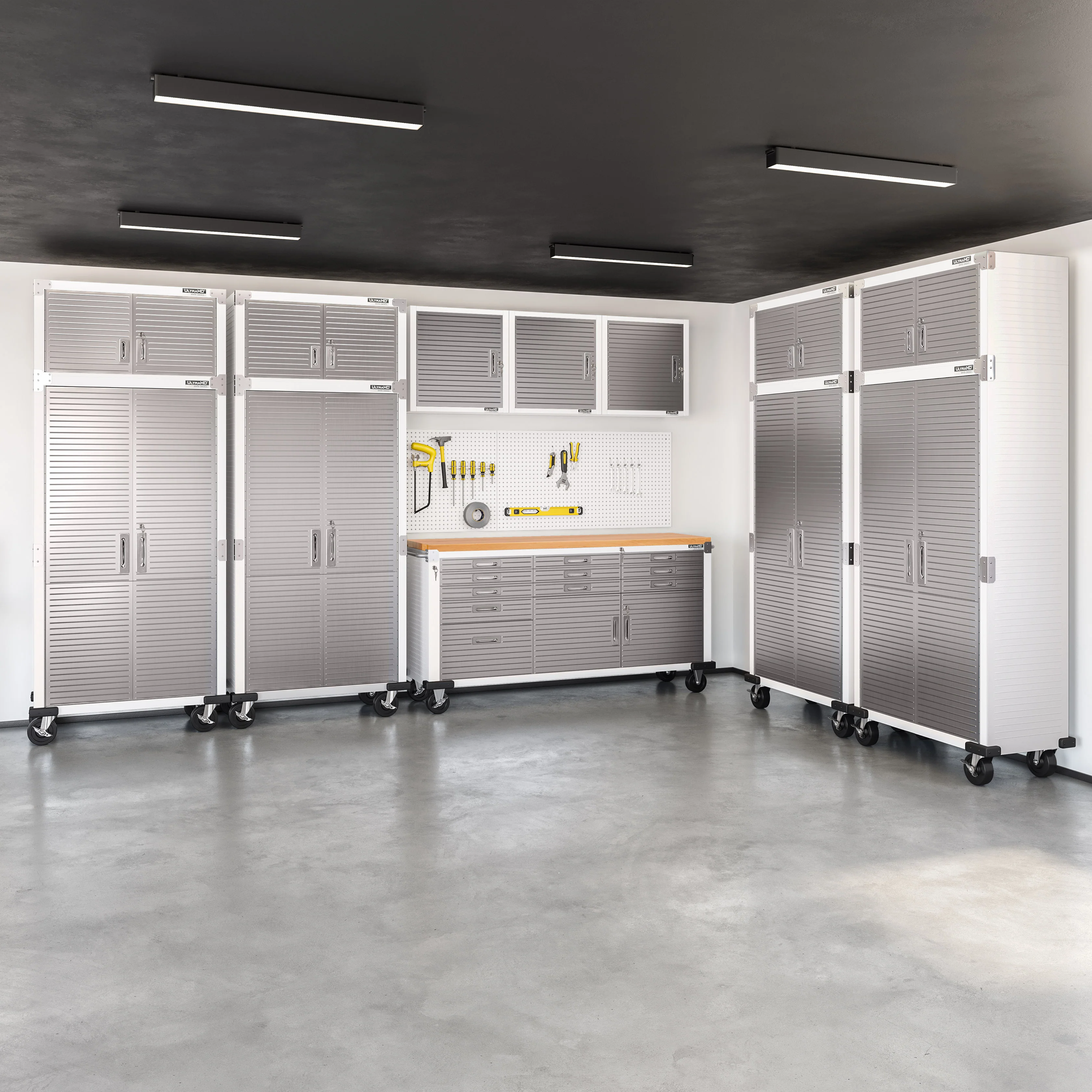 UltraHD® 6-Piece Storage Cabinet System with Rolling Workbench - Image 37