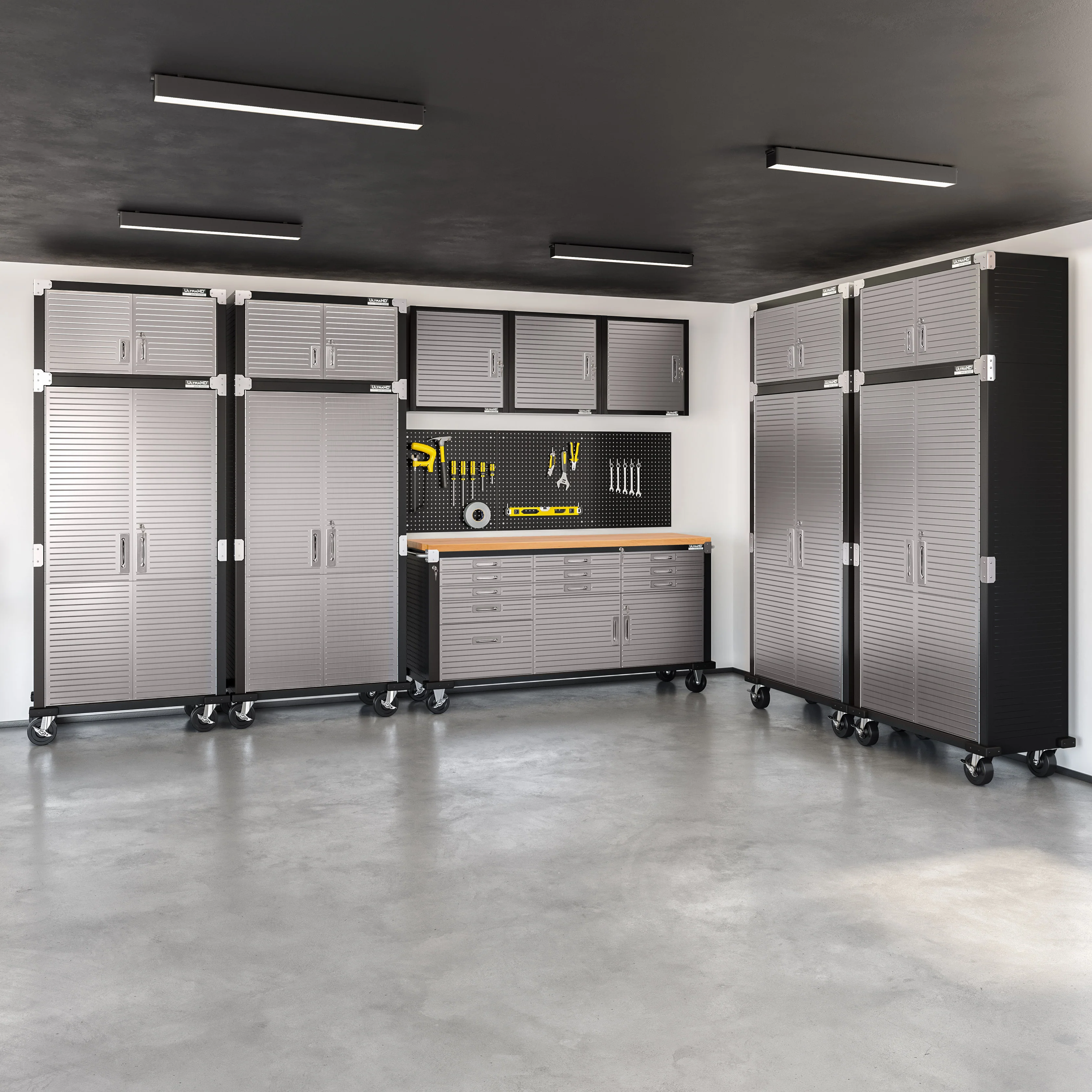 UltraHD® 6-Piece Storage Cabinet System with Rolling Workbench - Image 39