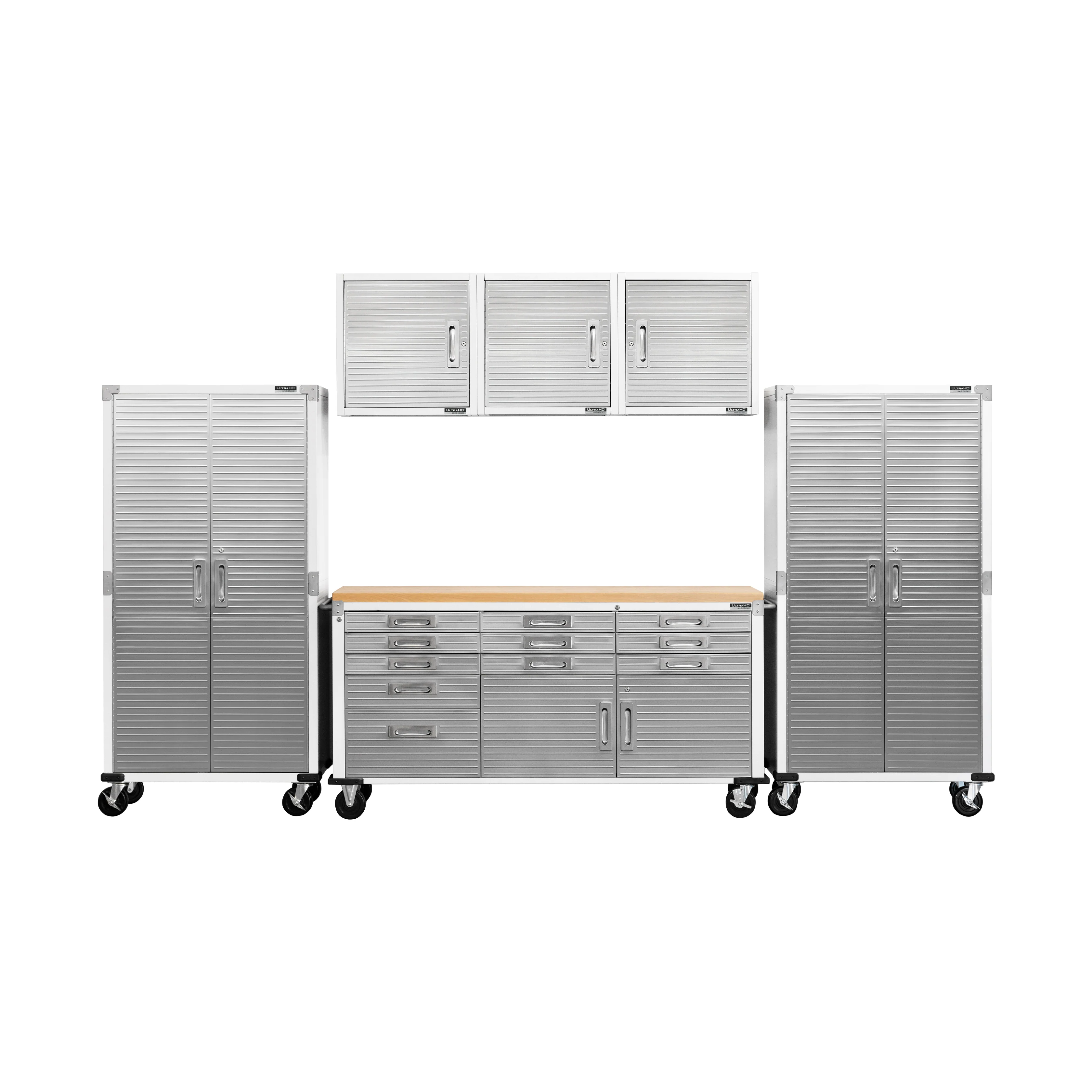 UltraHD® 6-Piece Storage Cabinet System with Rolling Workbench - Image 8