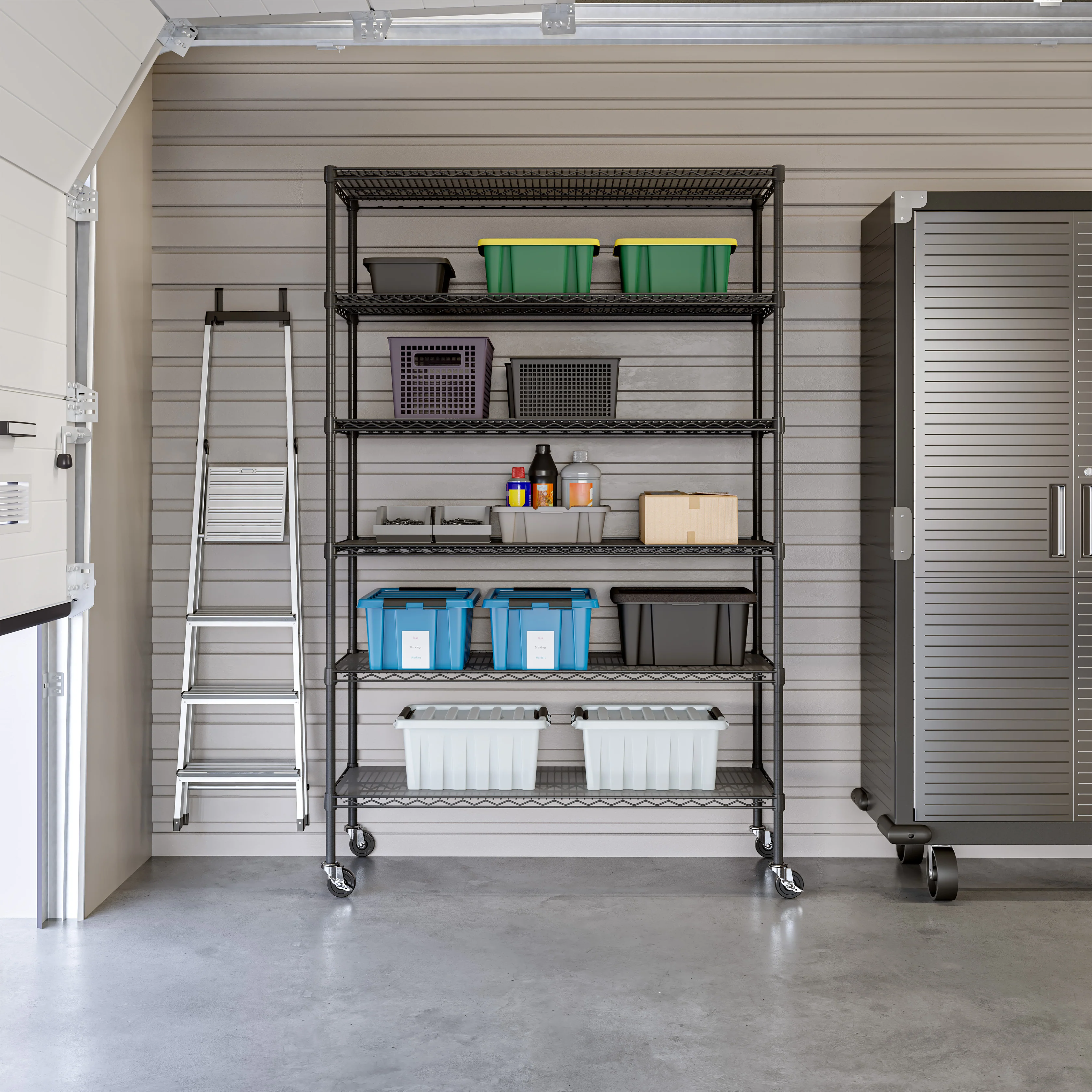 UltraDurable® 6-Tier NSF-Certified Steel Shelving with Shelf Liners - Image 13