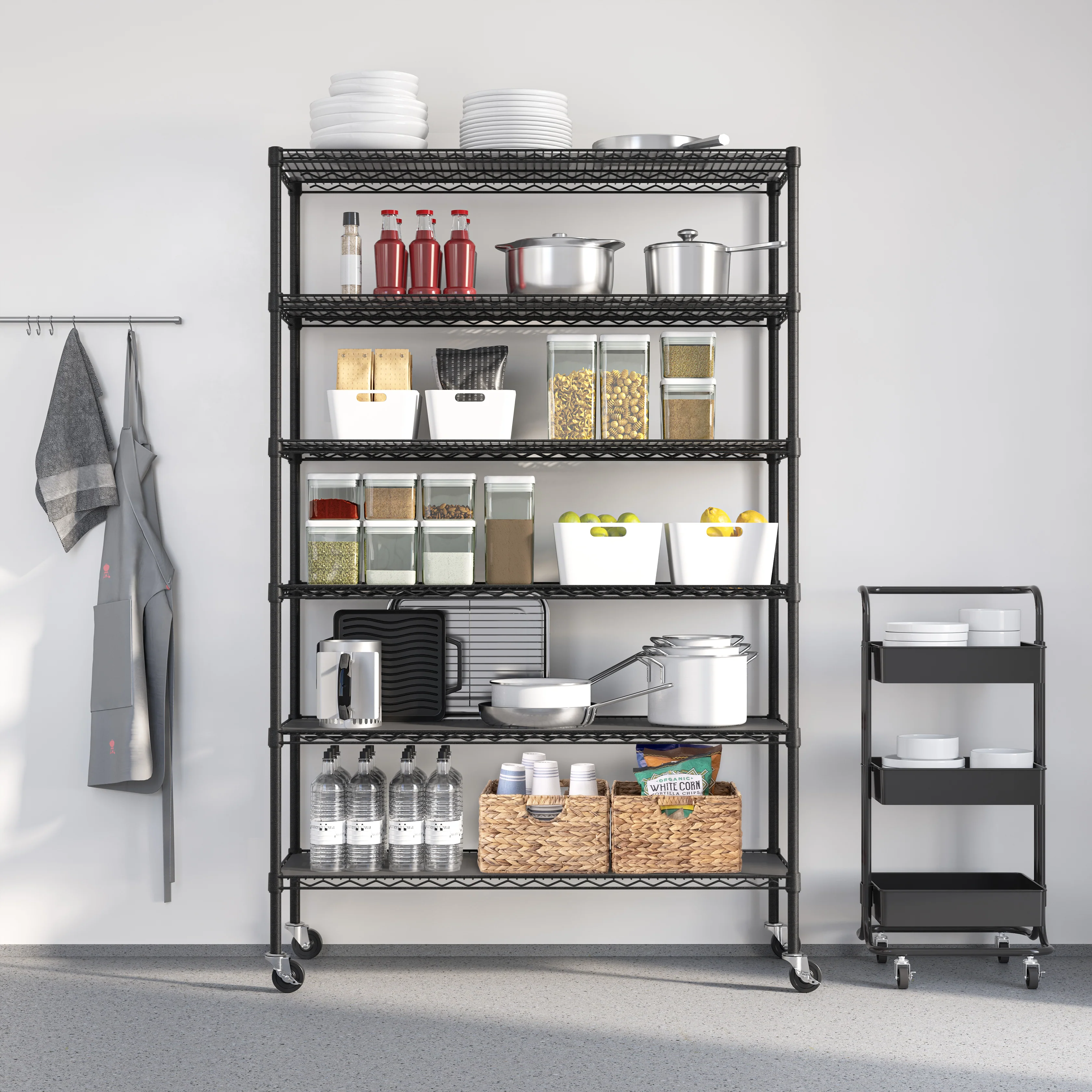 UltraDurable® 6-Tier NSF-Certified Steel Shelving with Shelf Liners - Image 17
