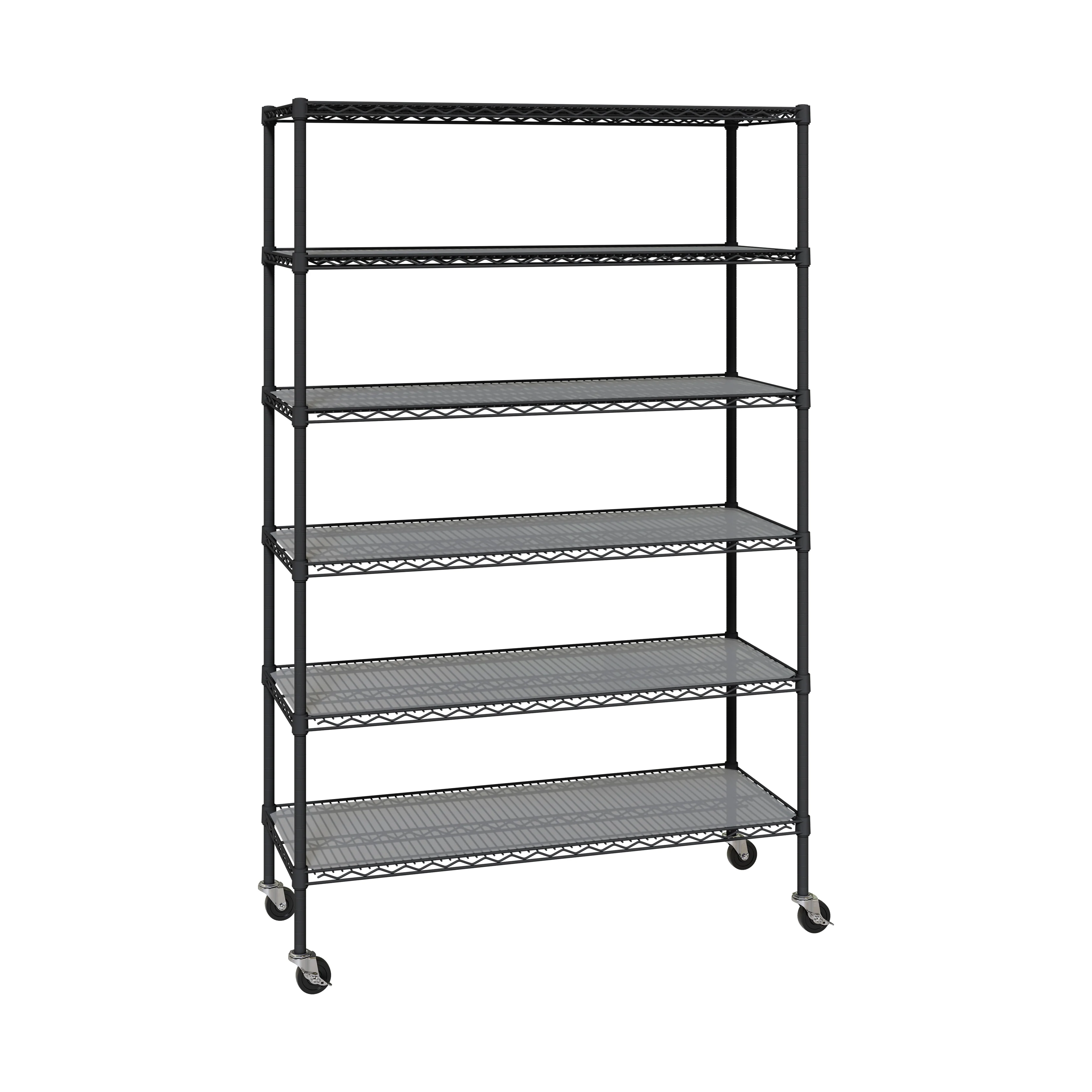 UltraDurable® 6-Tier NSF-Certified Steel Shelving with Shelf Liners - Image 2